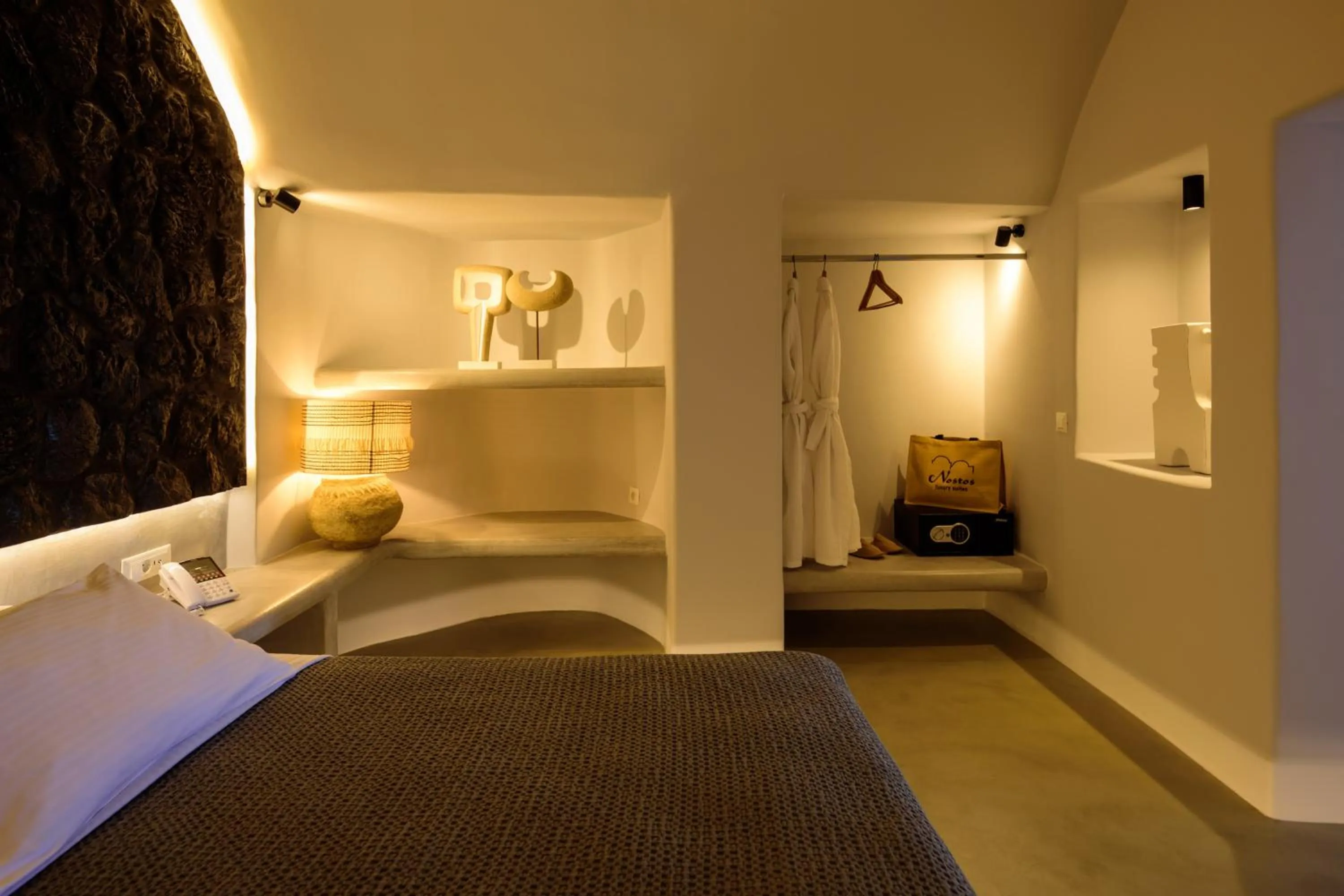 Bed in Nostos Apartments