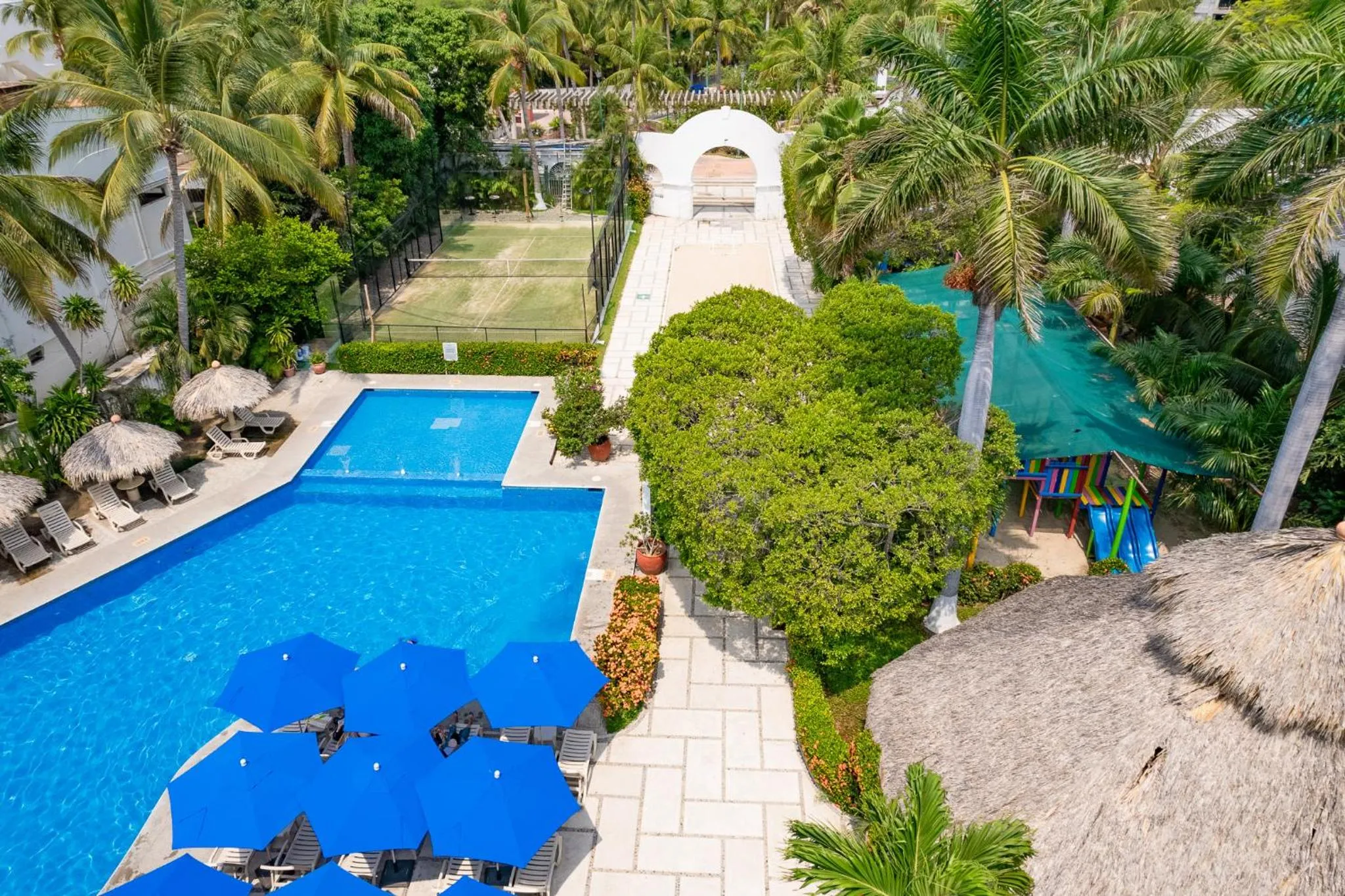 Bird's eye view in Hotel Castillo Huatulco & Beach Club