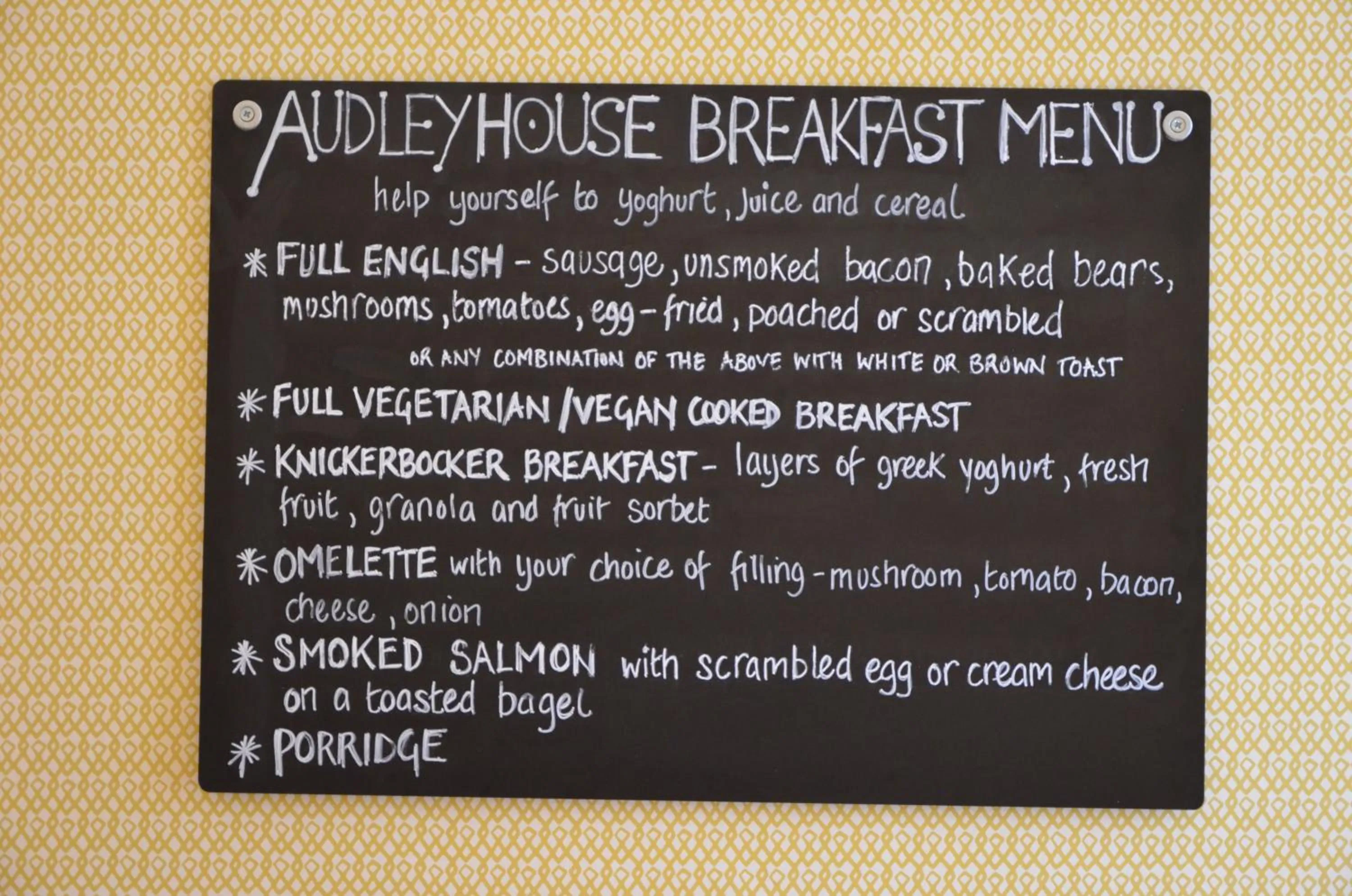 Food in Audley Guest House