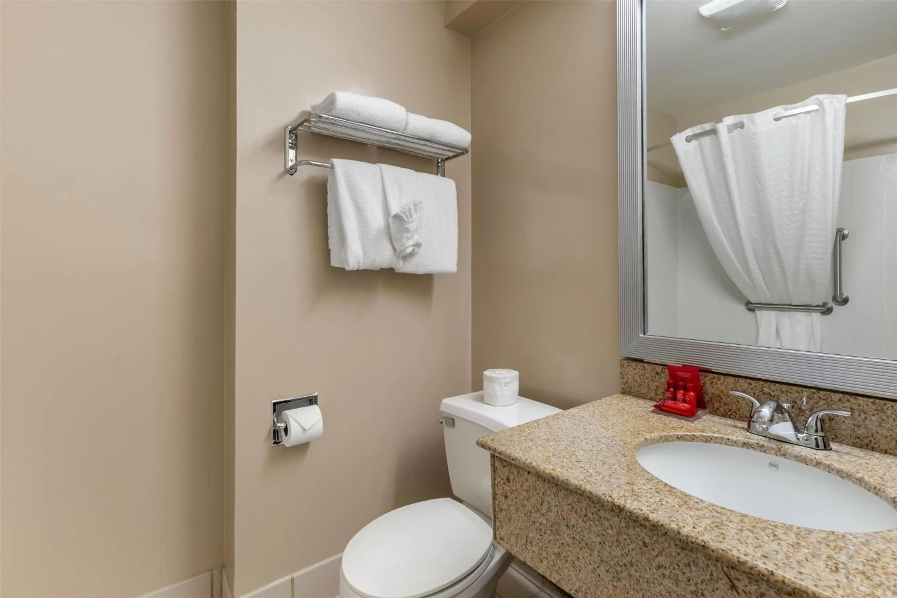 Bathroom in SureStay Hotel by Best Western East Brunswick