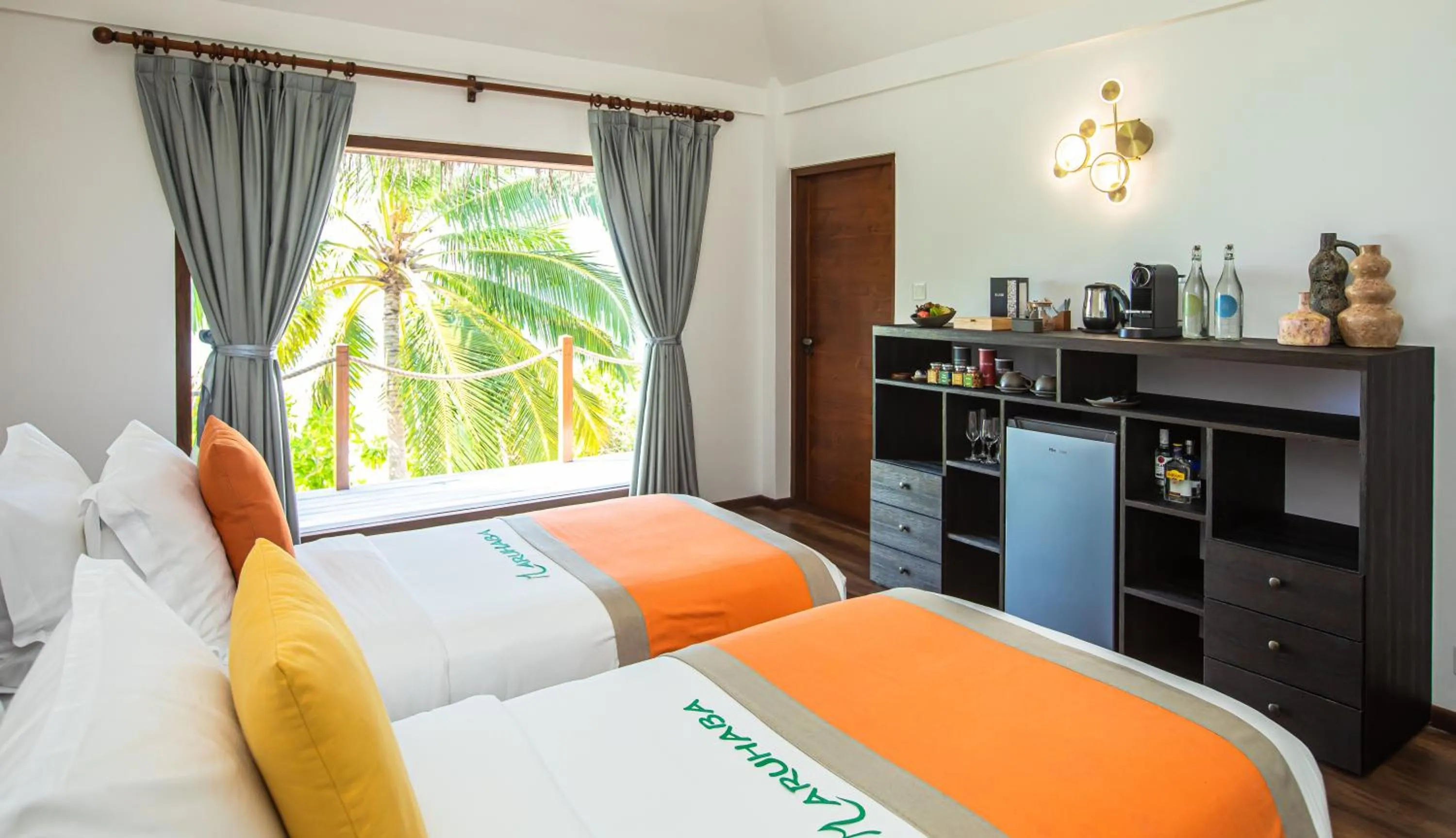 Bed in V Villas Maldives at Mirihi - MGallery Collection