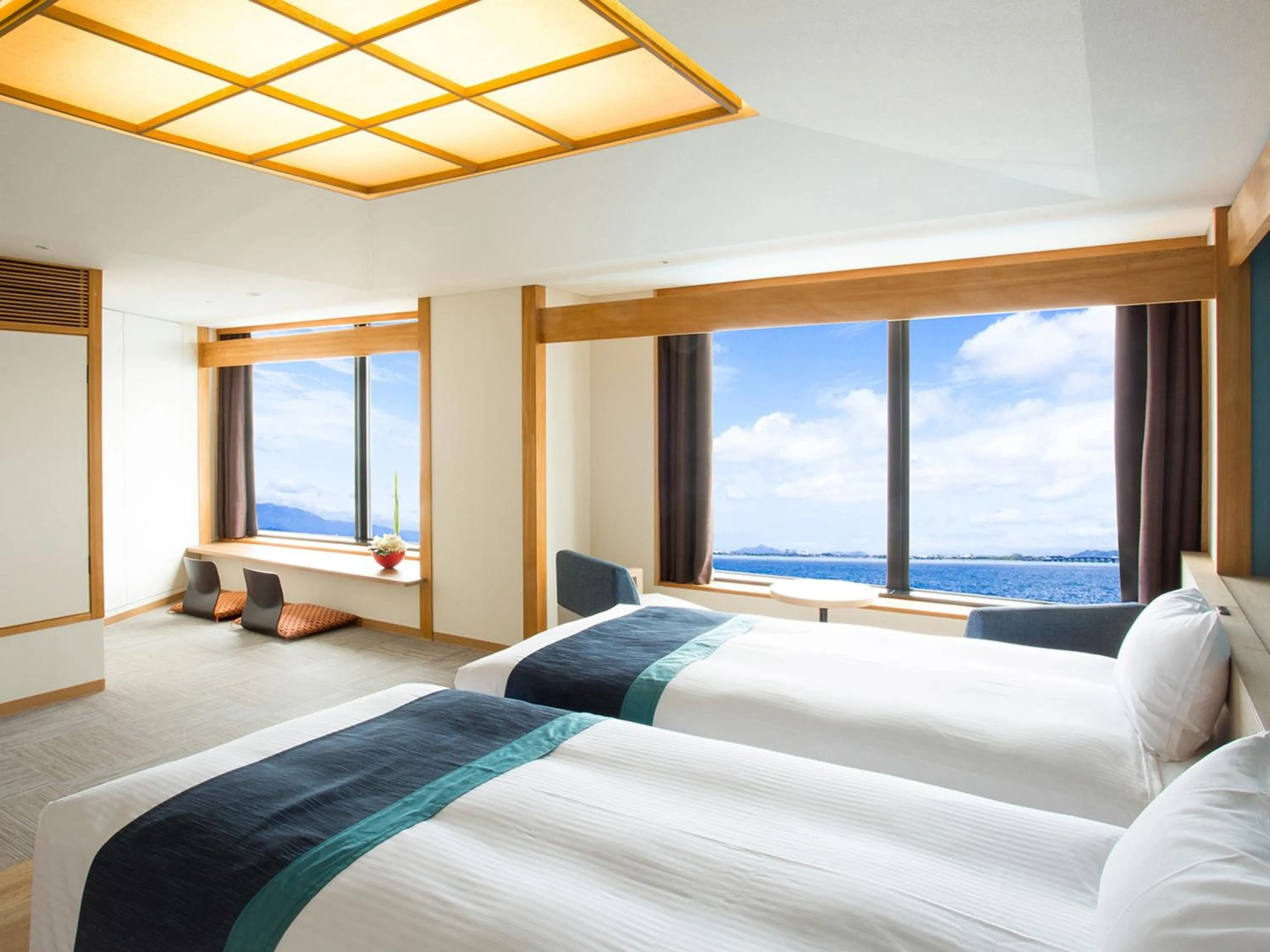Photo of the whole room, Bed in Lake Biwa Otsu Prince Hotel