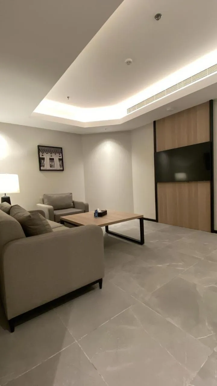 Living room in Manazel Aldiafah serviced Apartments AlSulymaniyah
