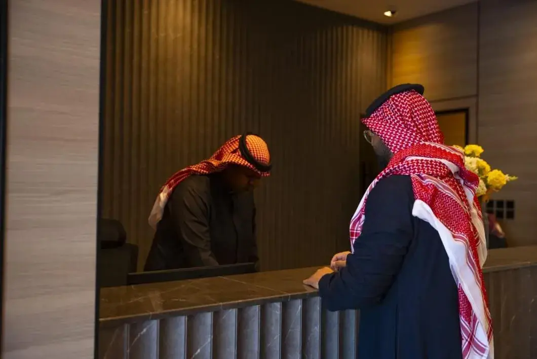 Lobby or reception in Manazel Aldiafah serviced Apartments AlSulymaniyah Lobby or reception in Manazel Aldiafah serviced Apartments AlSulymaniyah
