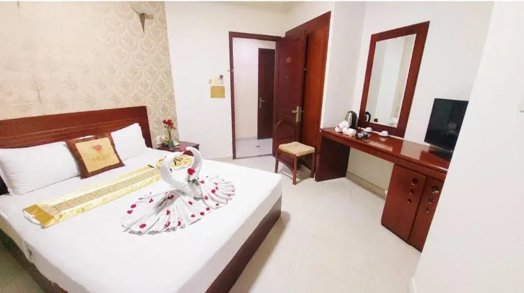 Bed in Kim Yen Hotel Bed in Kim Yen Hotel