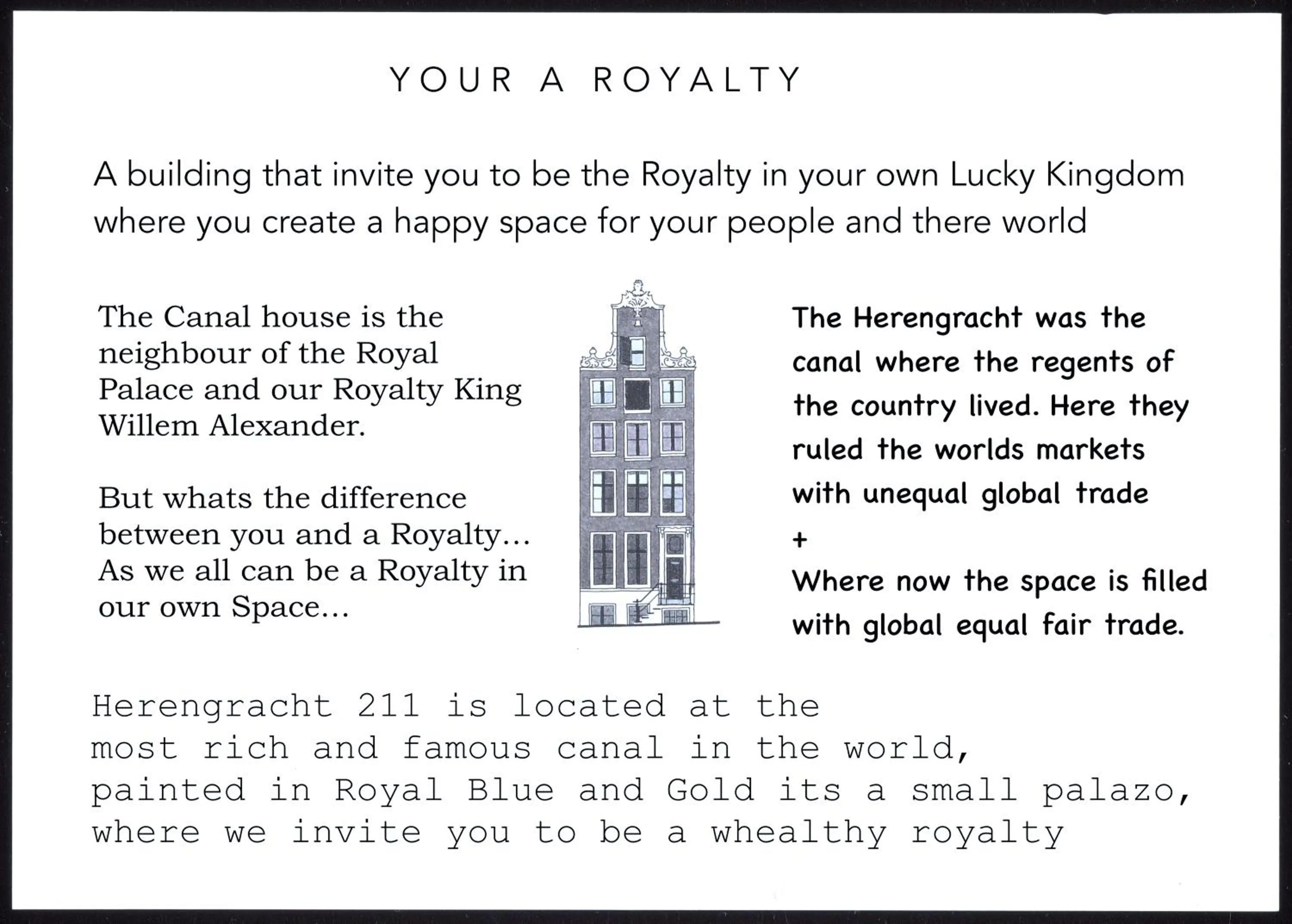 Property logo or sign in Your a Royalty - Equal Design by JoyJoyJoy - Top Floor and Top Views - Creating houses for the poor