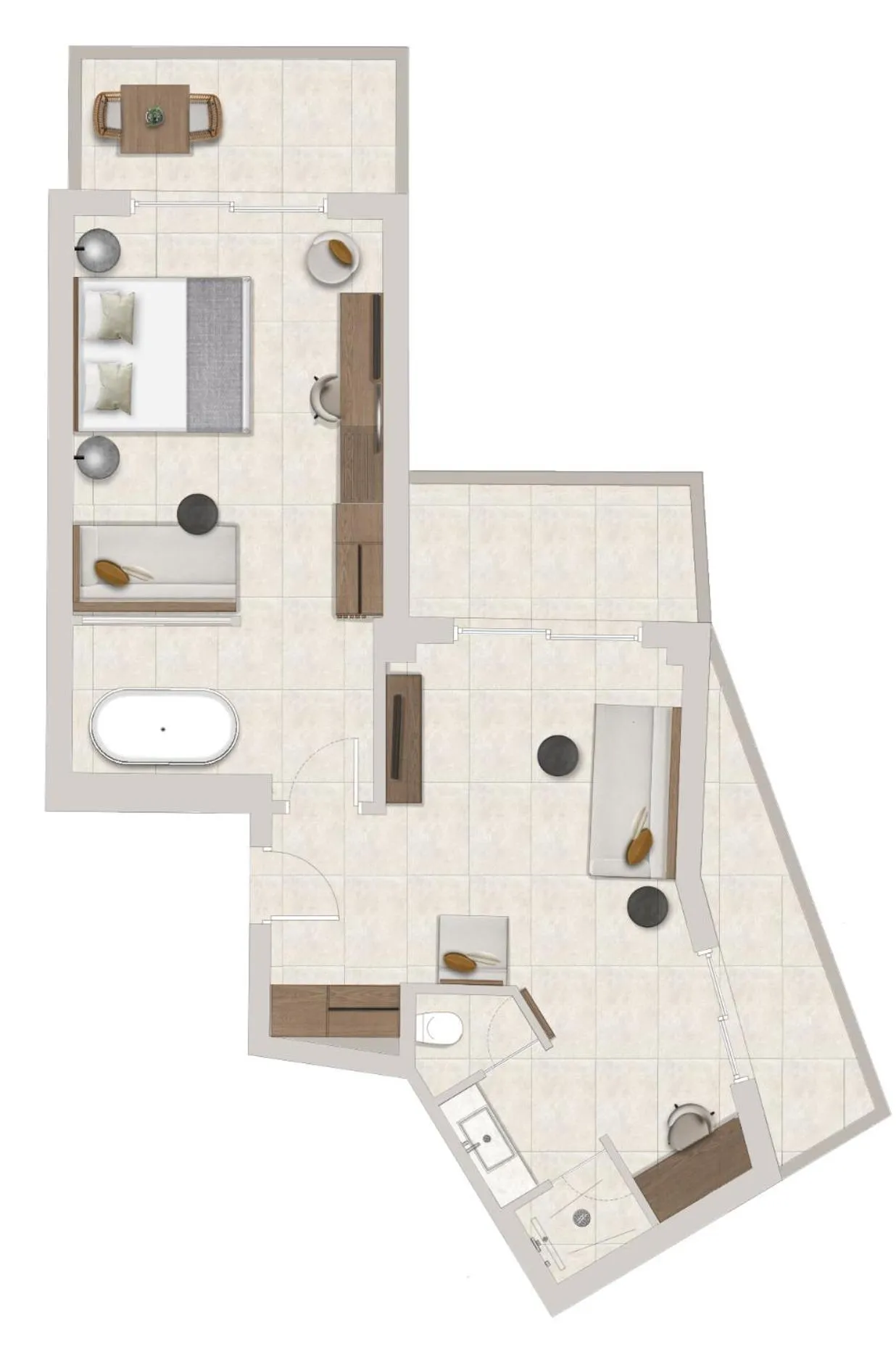 Floor plan in Sunny Bay Hotel