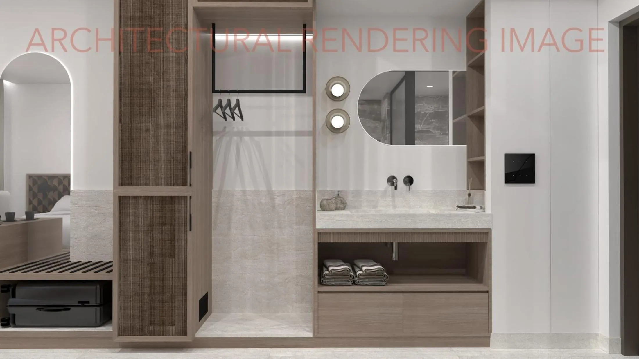 Text overlay in Sunny Bay Hotel