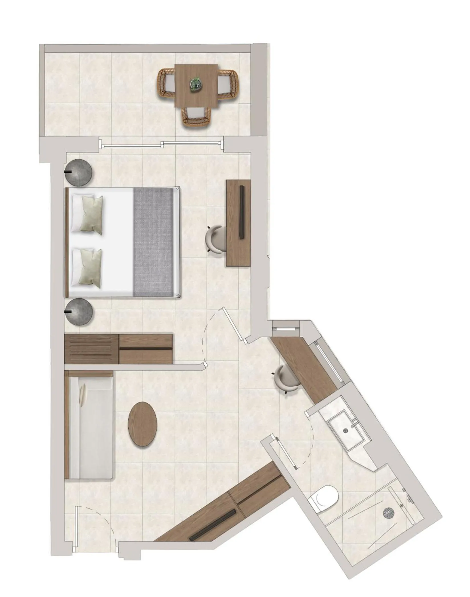Floor plan in Sunny Bay Hotel