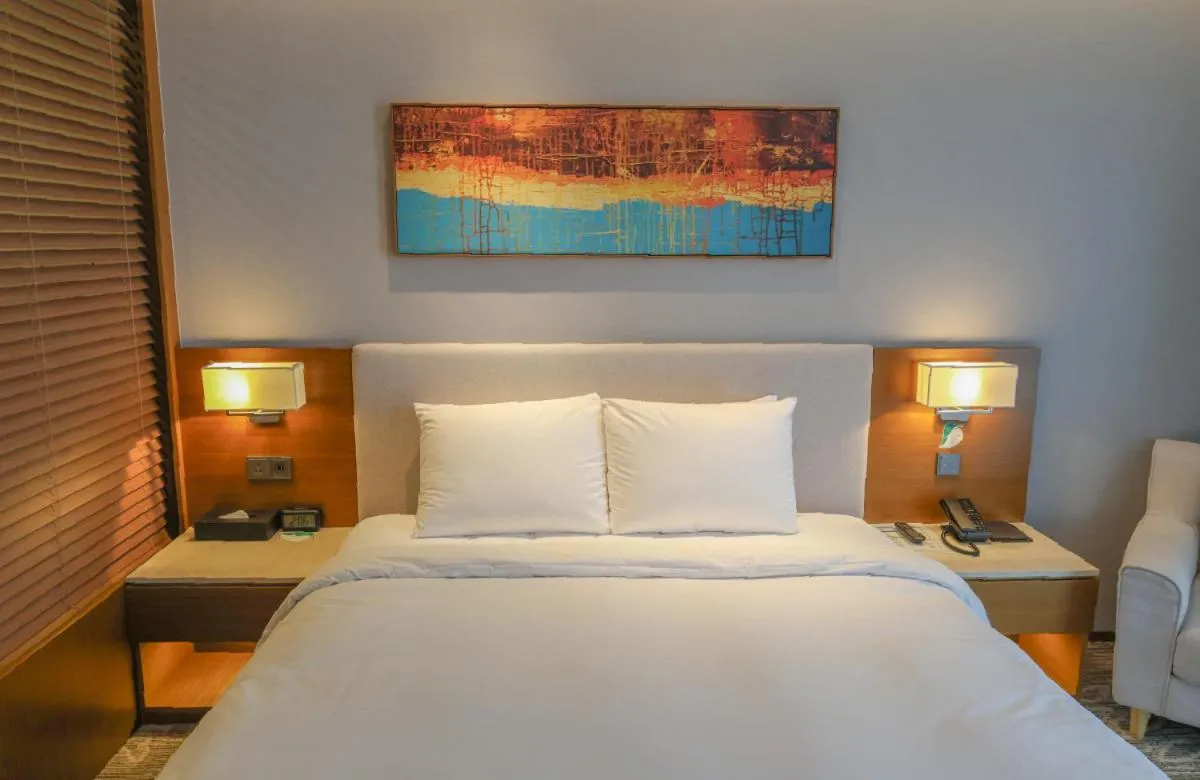 Bed in Hotel Skypark Central Seoul Pangyo