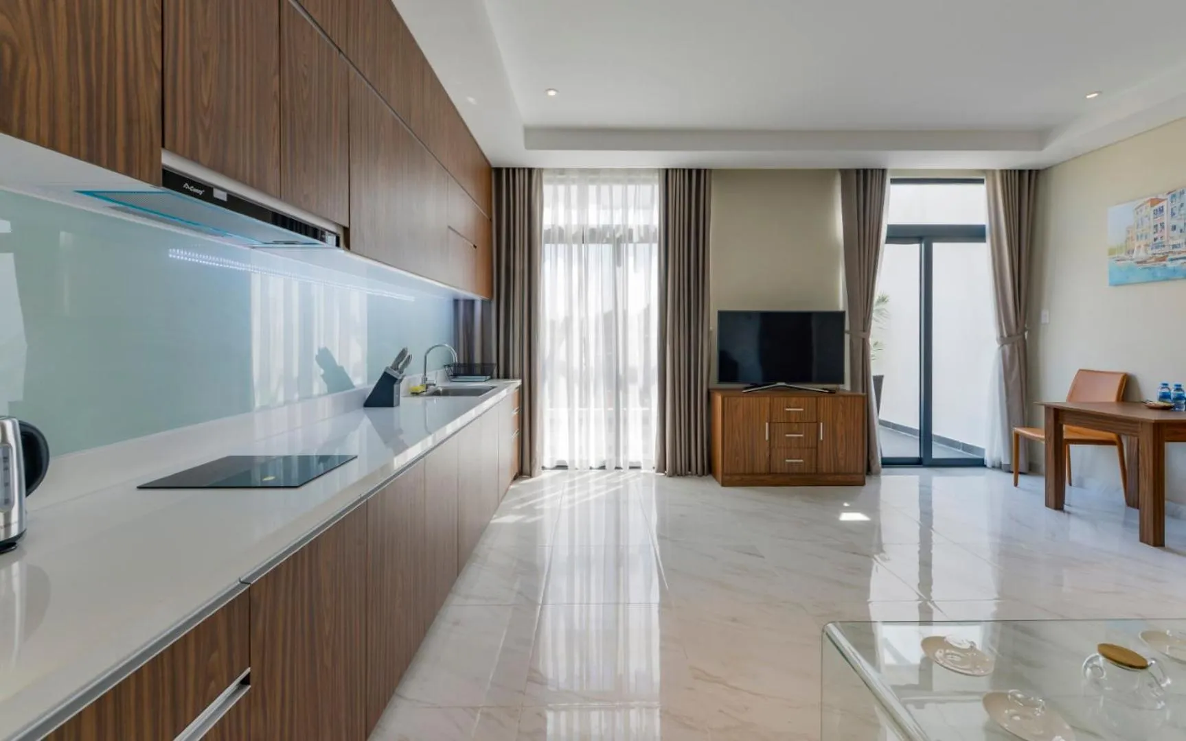 Communal lounge/ TV room in Aurora Serviced Apartments