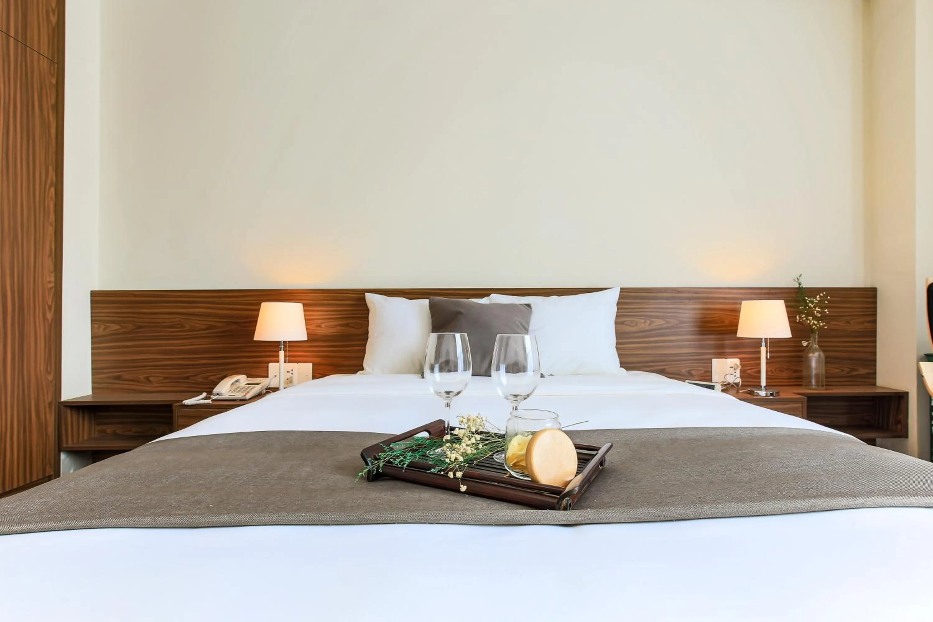 Bed in Aurora Serviced Apartments