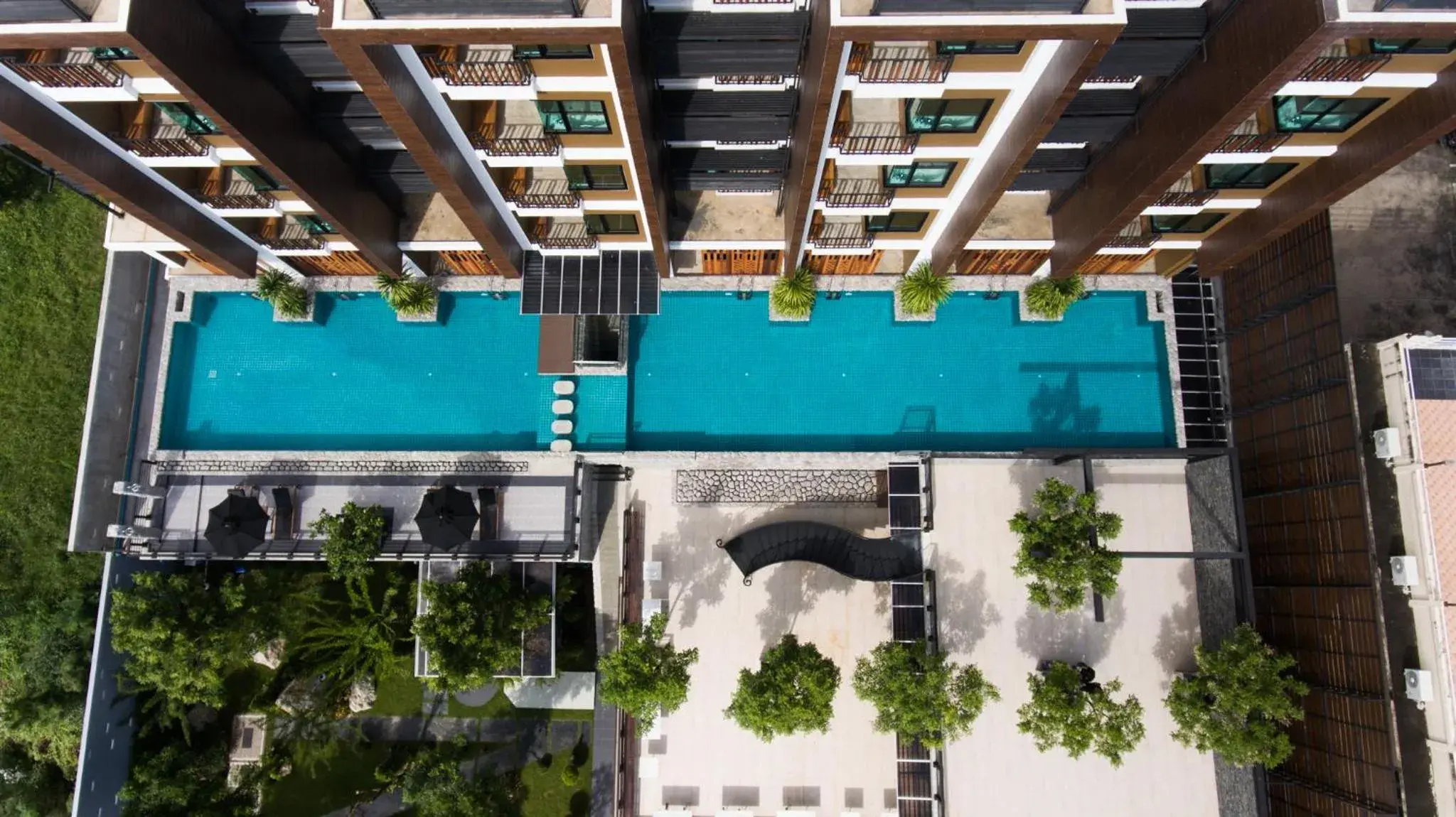 Bird's eye view in Natee The Riverfront Hotel Kanchanaburi Bird's eye view in Natee The Riverfront Hotel Kanchanaburi