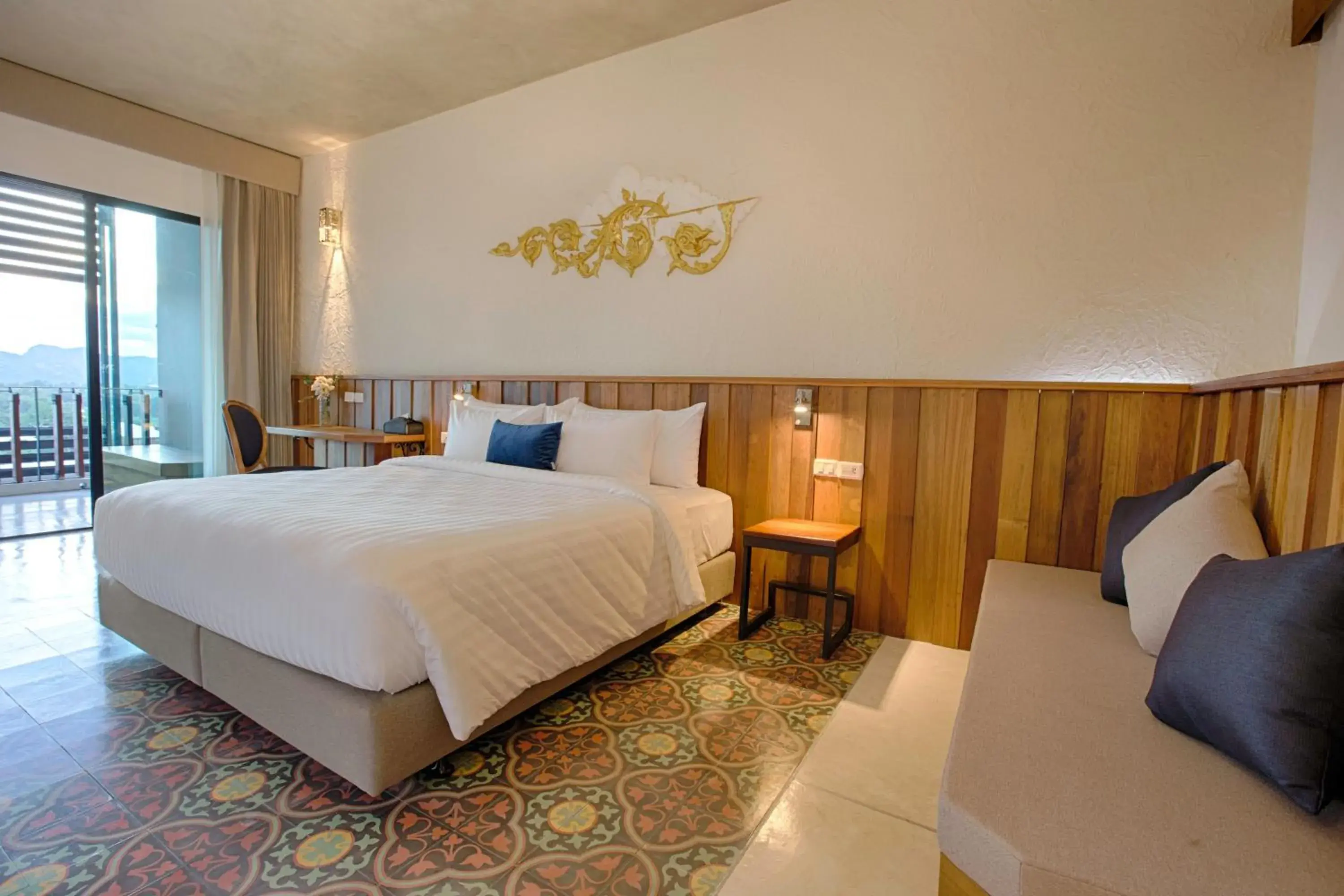 Bed in Natee The Riverfront Hotel Kanchanaburi Bed in Natee The Riverfront Hotel Kanchanaburi