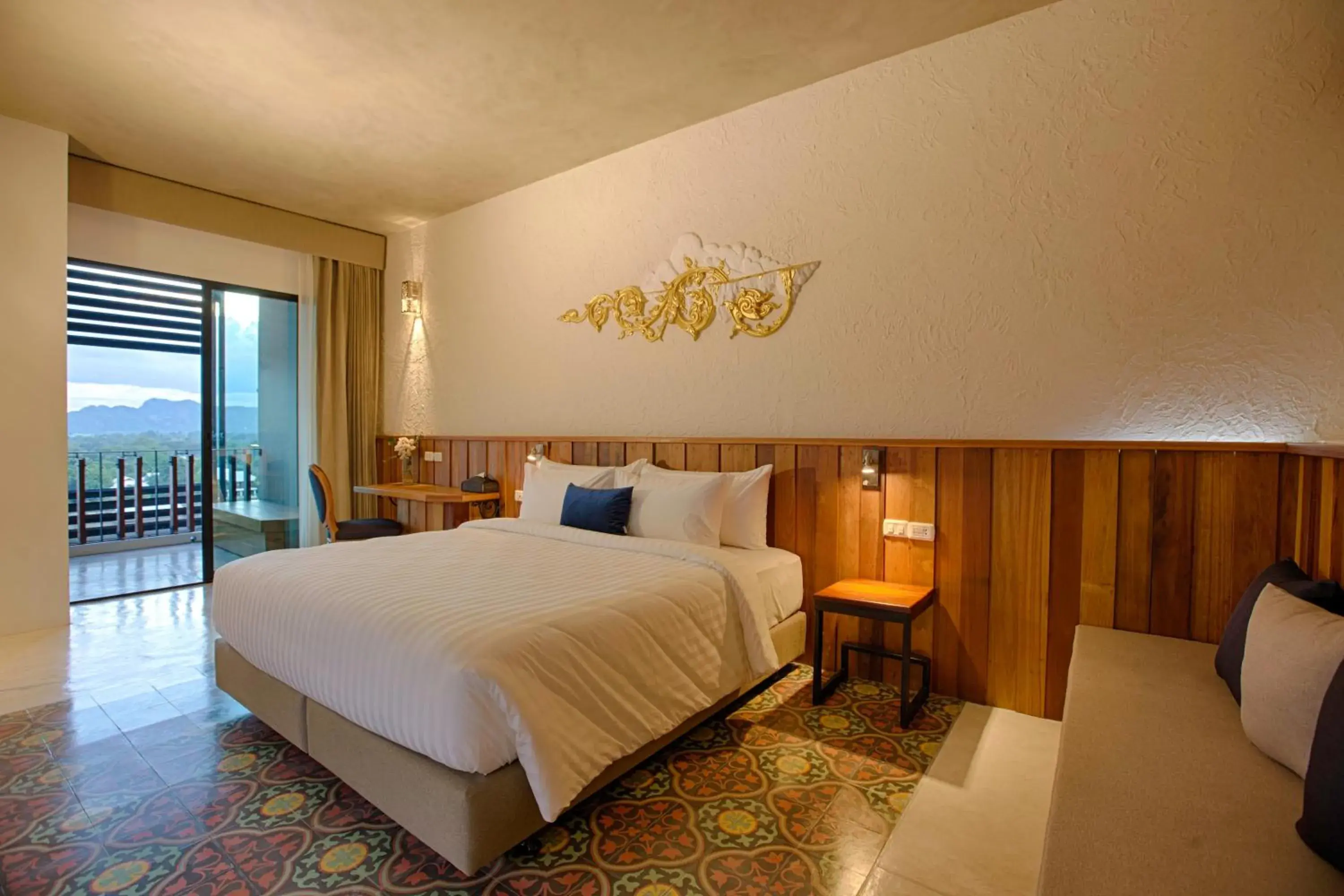 Bed in Natee The Riverfront Hotel Kanchanaburi Bed in Natee The Riverfront Hotel Kanchanaburi