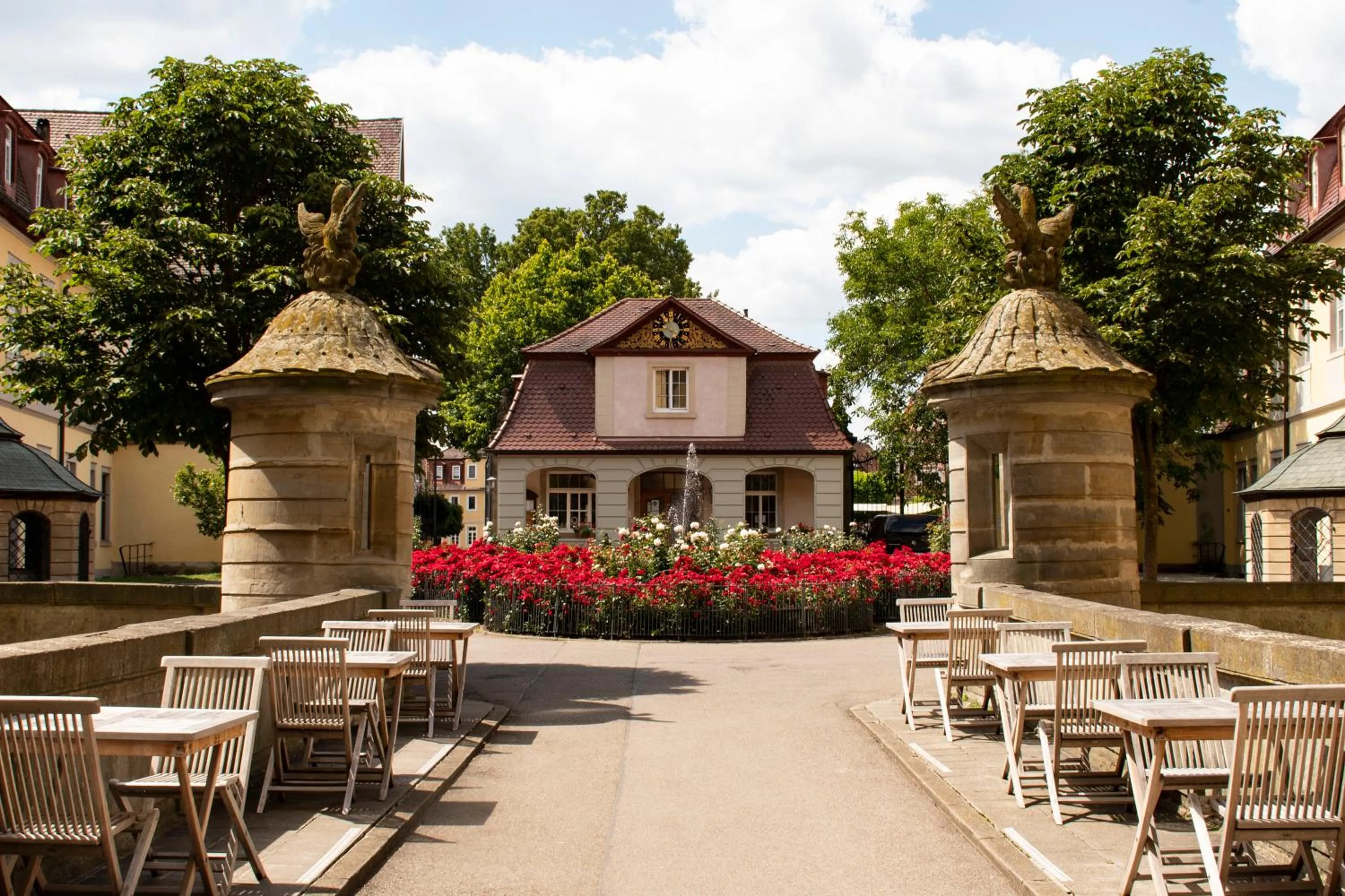Patio in BioHotel Schloss Kirchberg