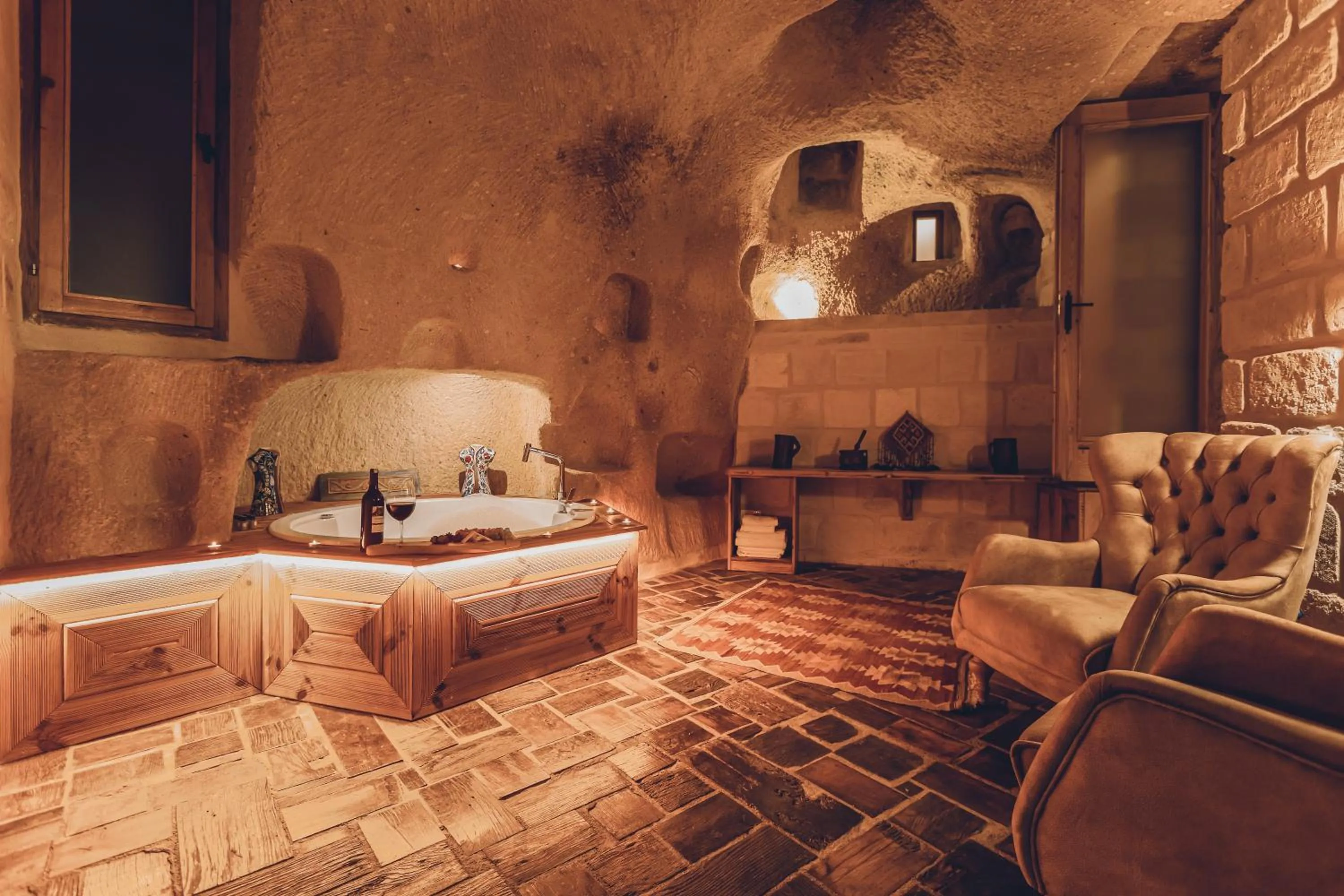 Seating area, Bed in La maison de Şişik