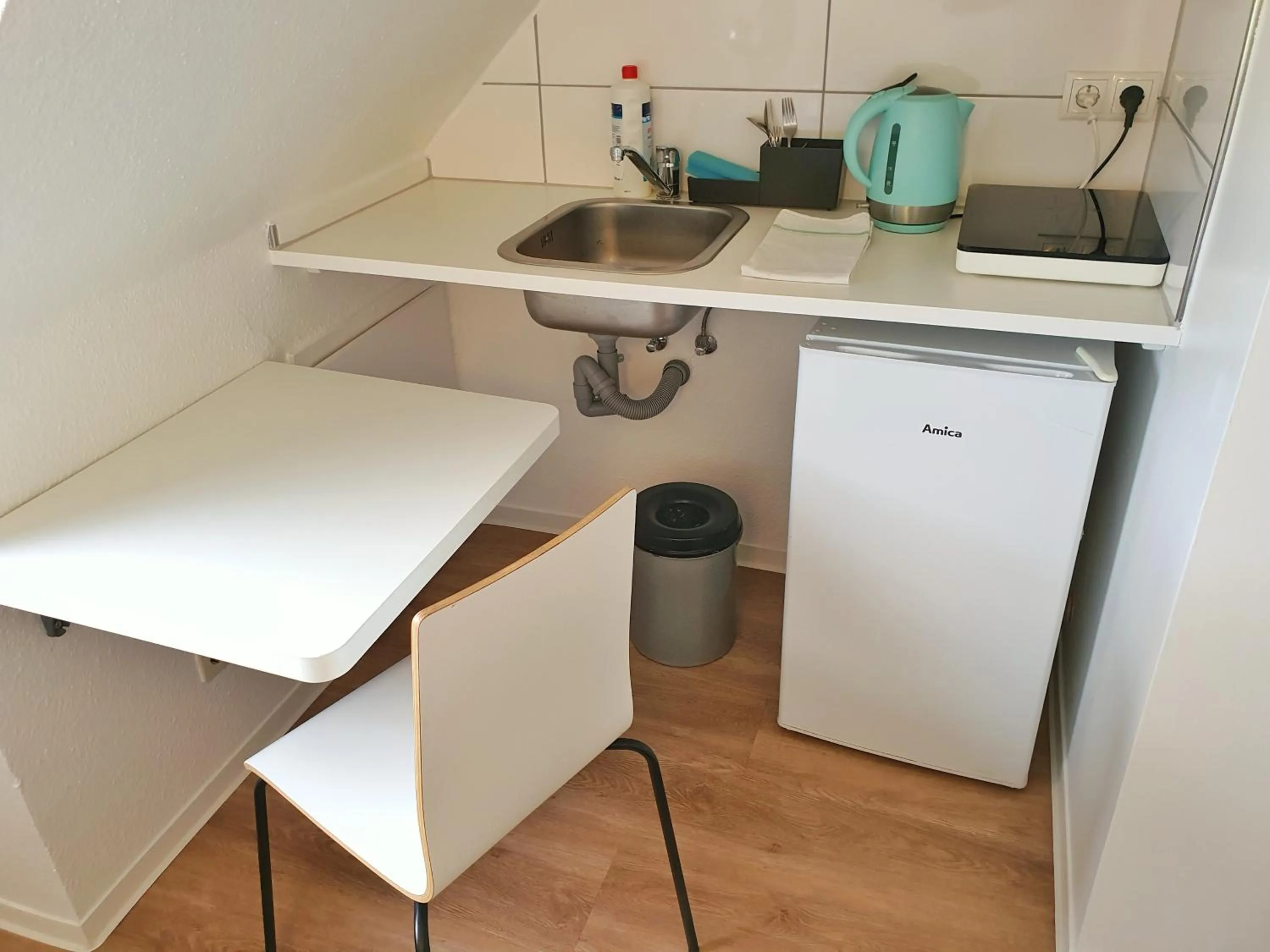 Kitchen or kitchenette in Aparthotel Jonas