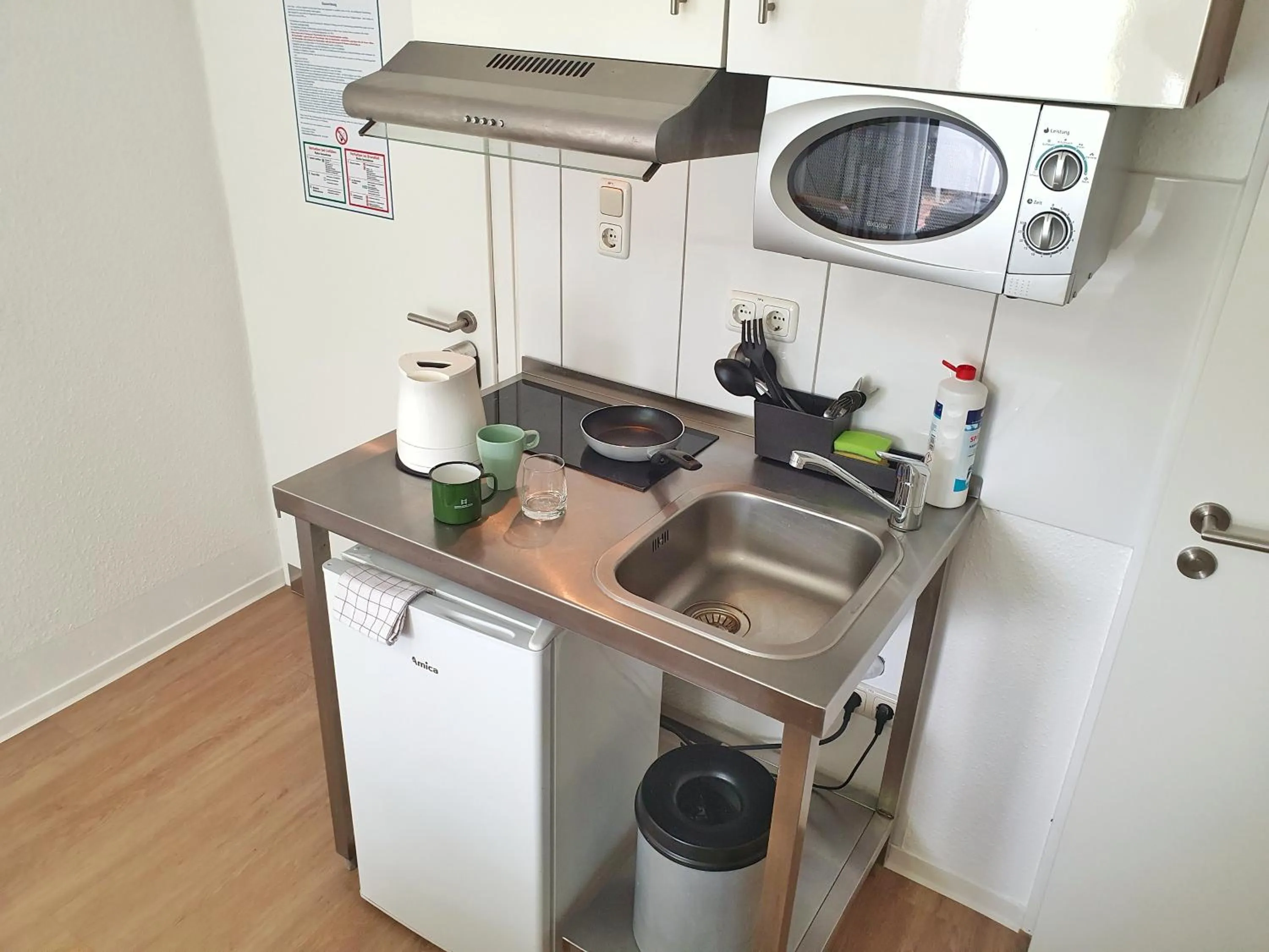 Kitchen or kitchenette in Aparthotel Jonas