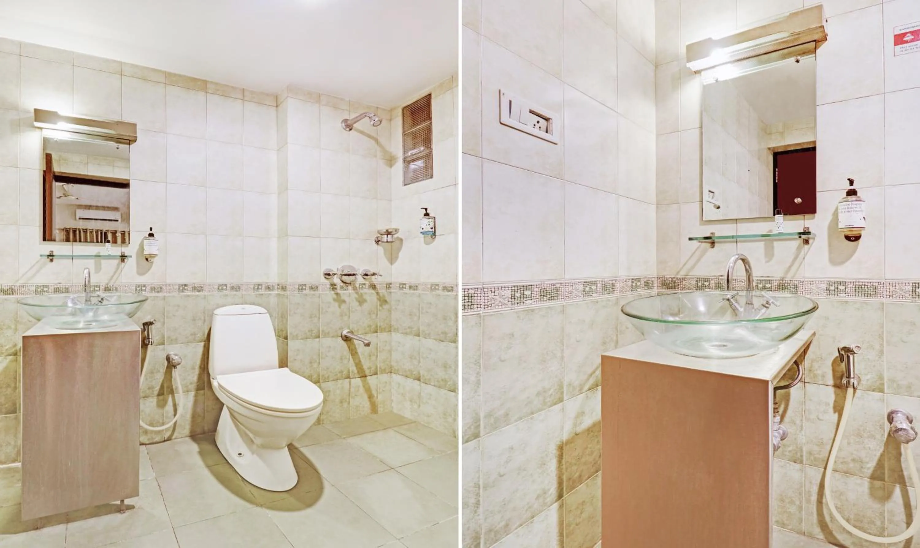 Shower in Treebo Time Square Marine Drive