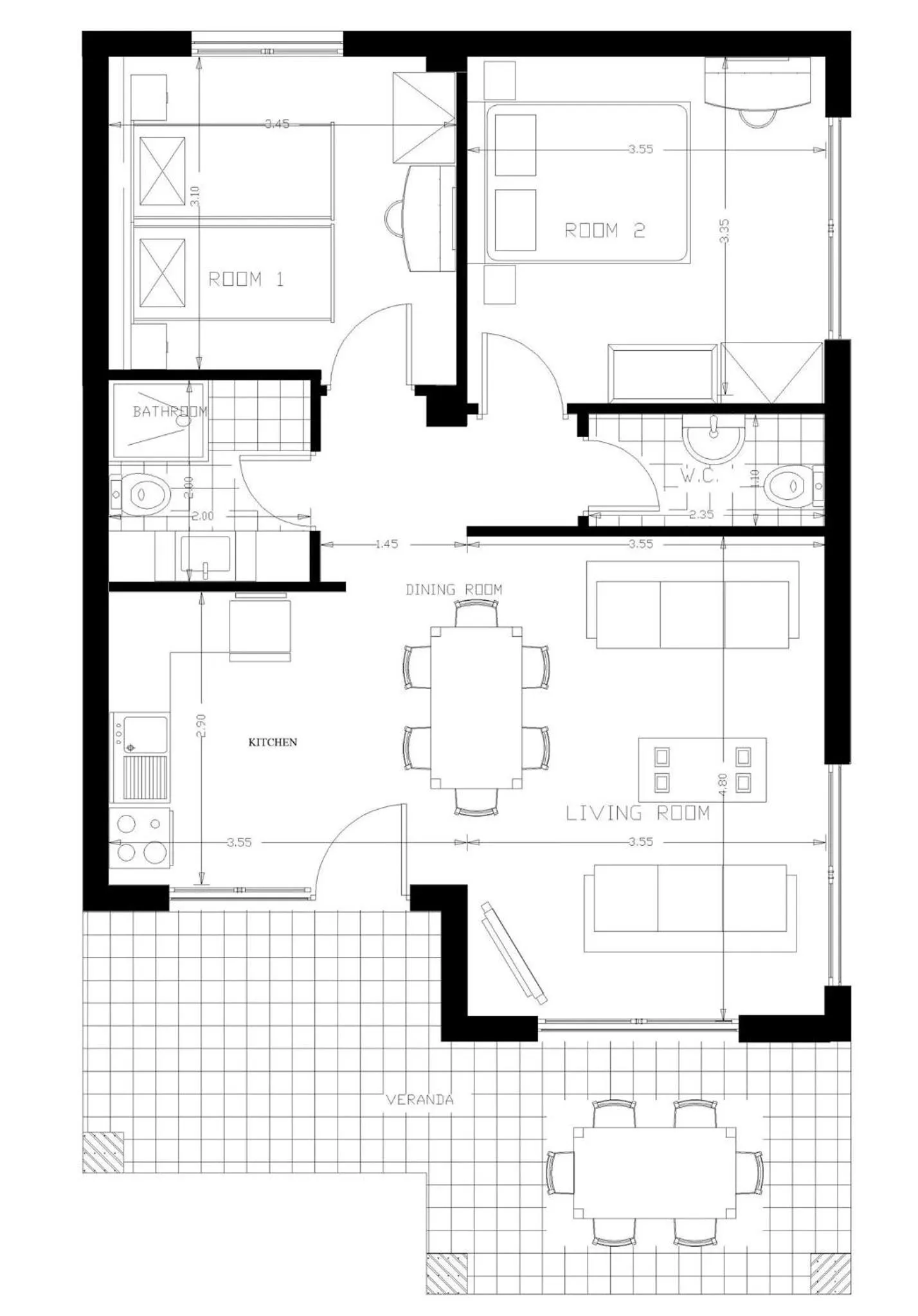 Floor plan in Belohorizonte Fine Accommodation