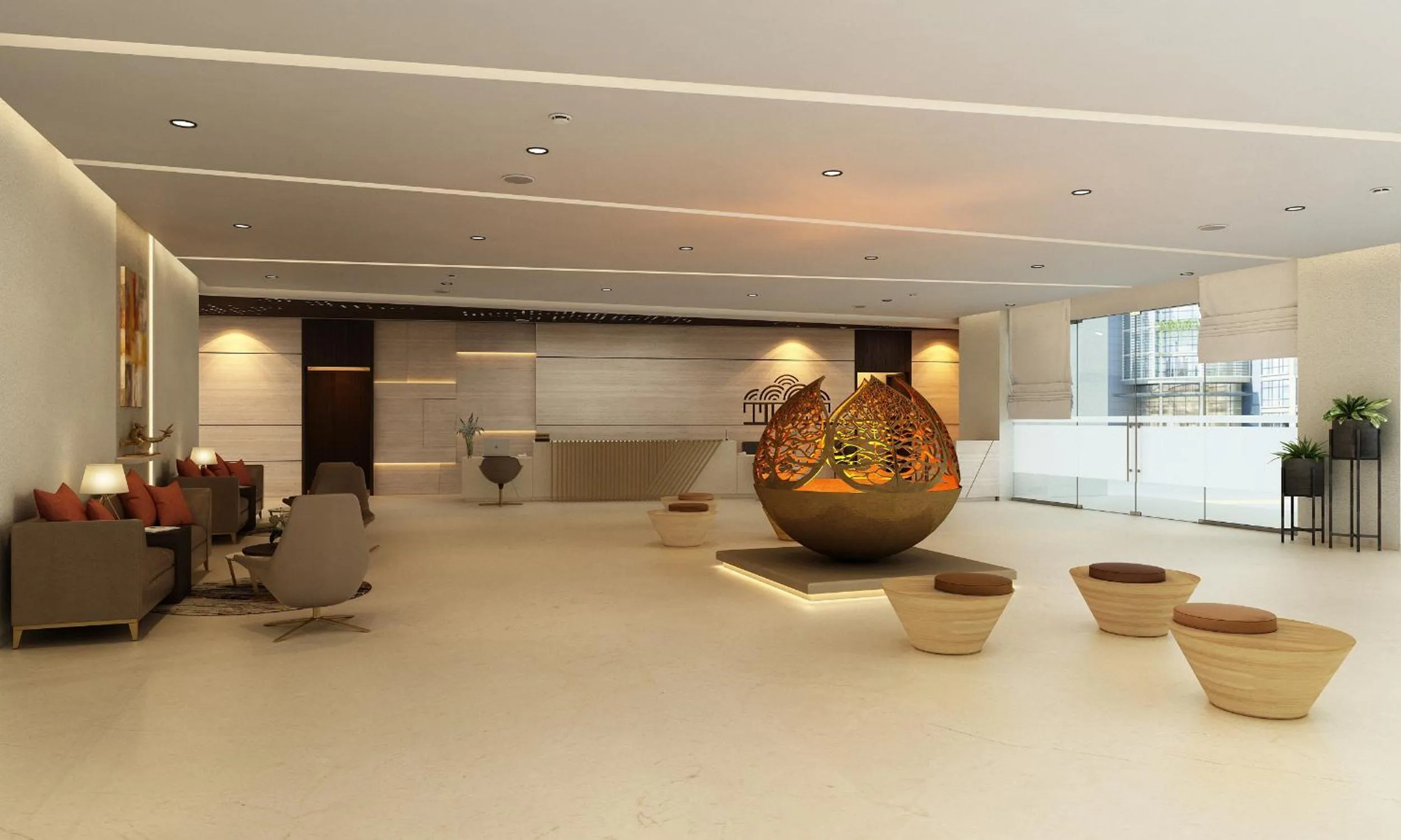 Seating area in Sayaji Vadodara