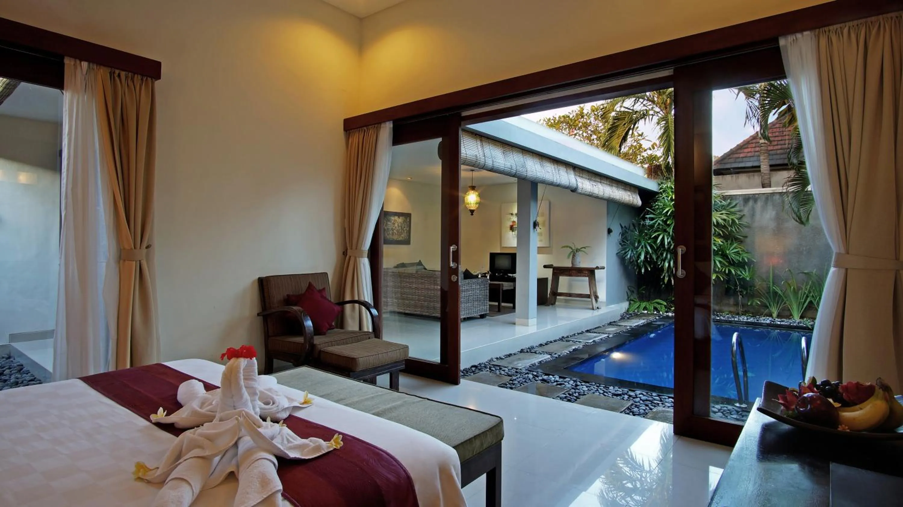 Bed in Bumi Linggah Villas Bali