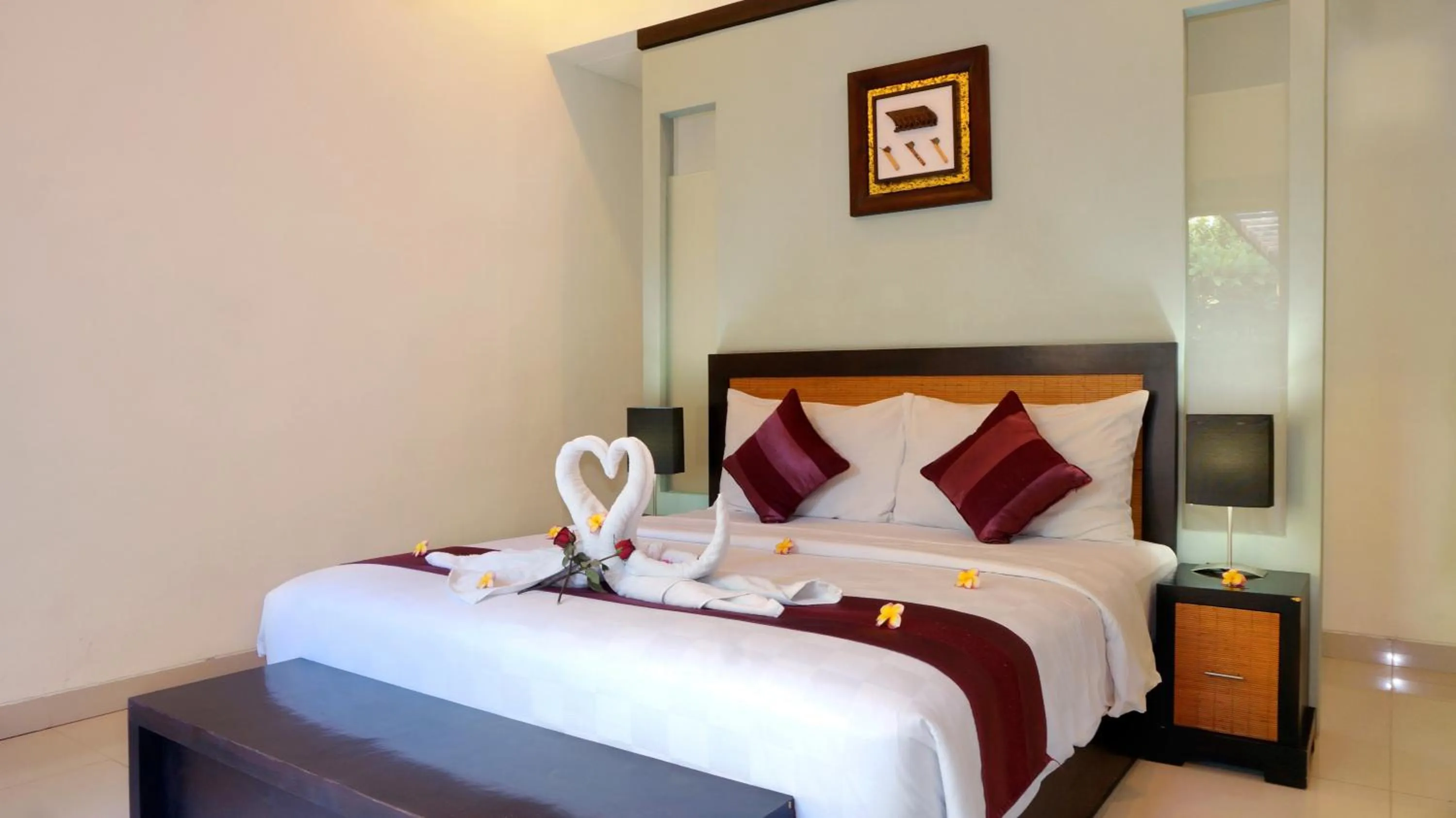 Bed in Bumi Linggah Villas Bali