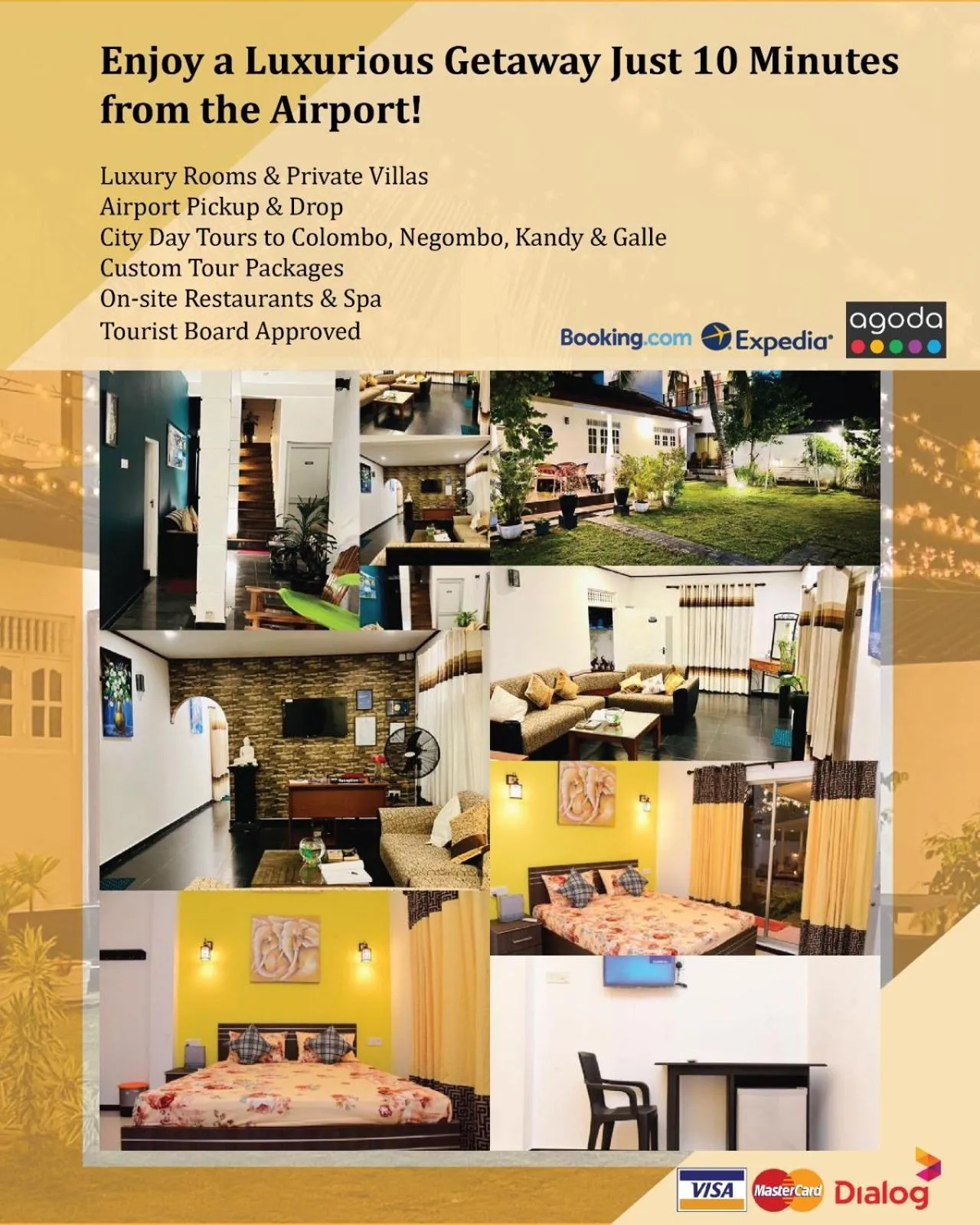 Text overlay in White Villa Airport Transit Hotel