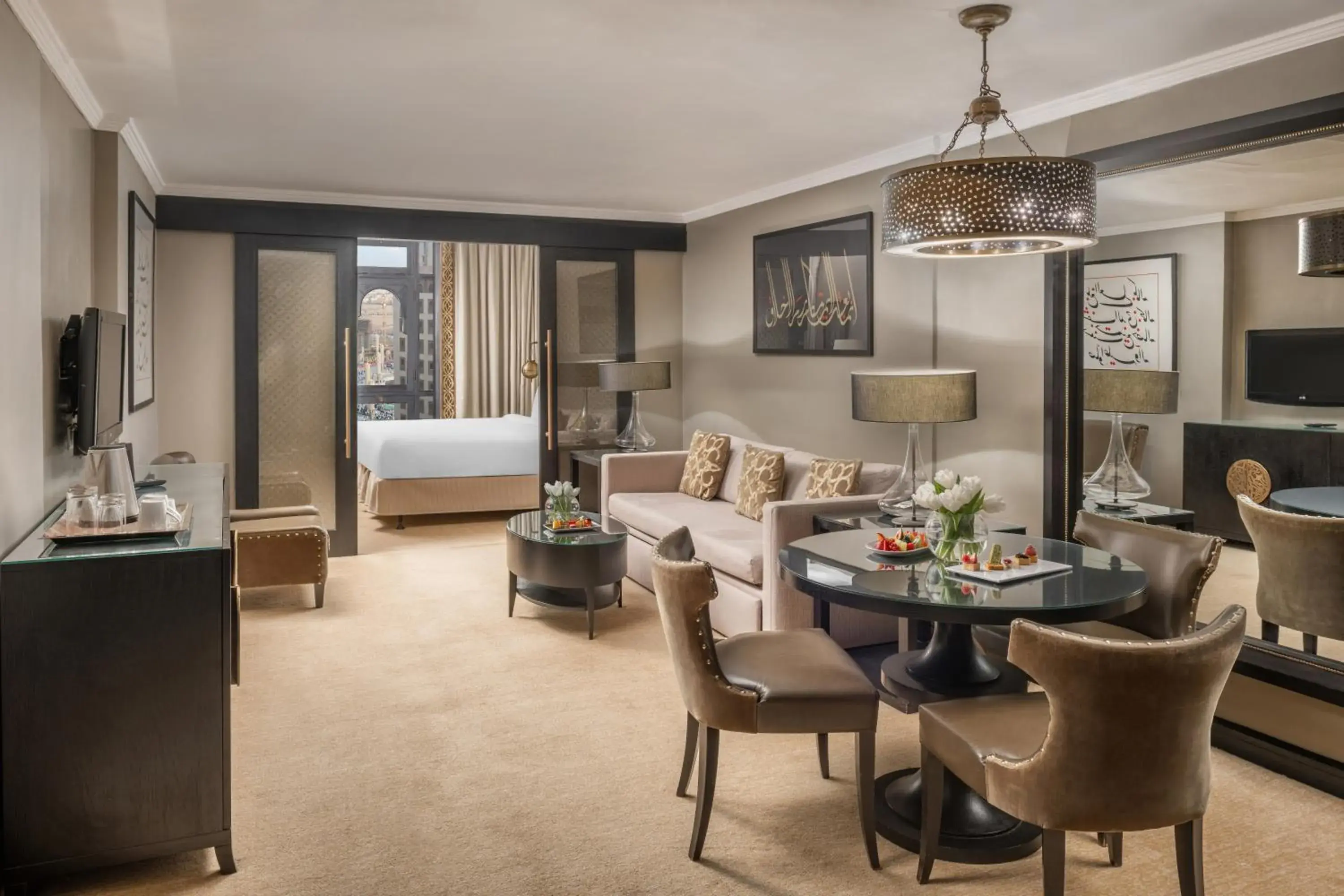 View (from property/room), Bed in Sofitel Shahd Al Madinah View (from property/room), Bed in Sofitel Shahd Al Madinah