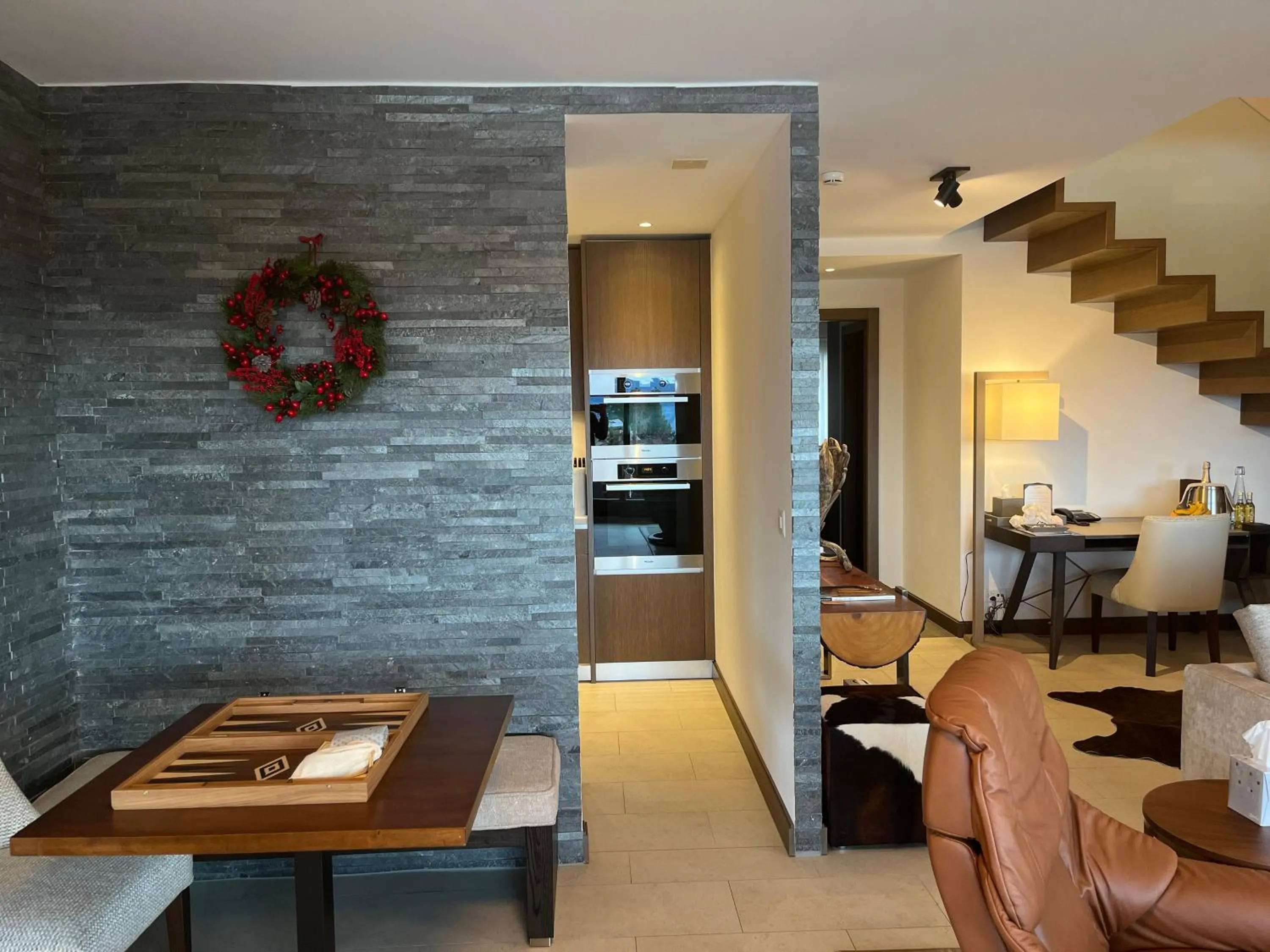 kitchen in Chalet RoyAlp Hôtel & Spa