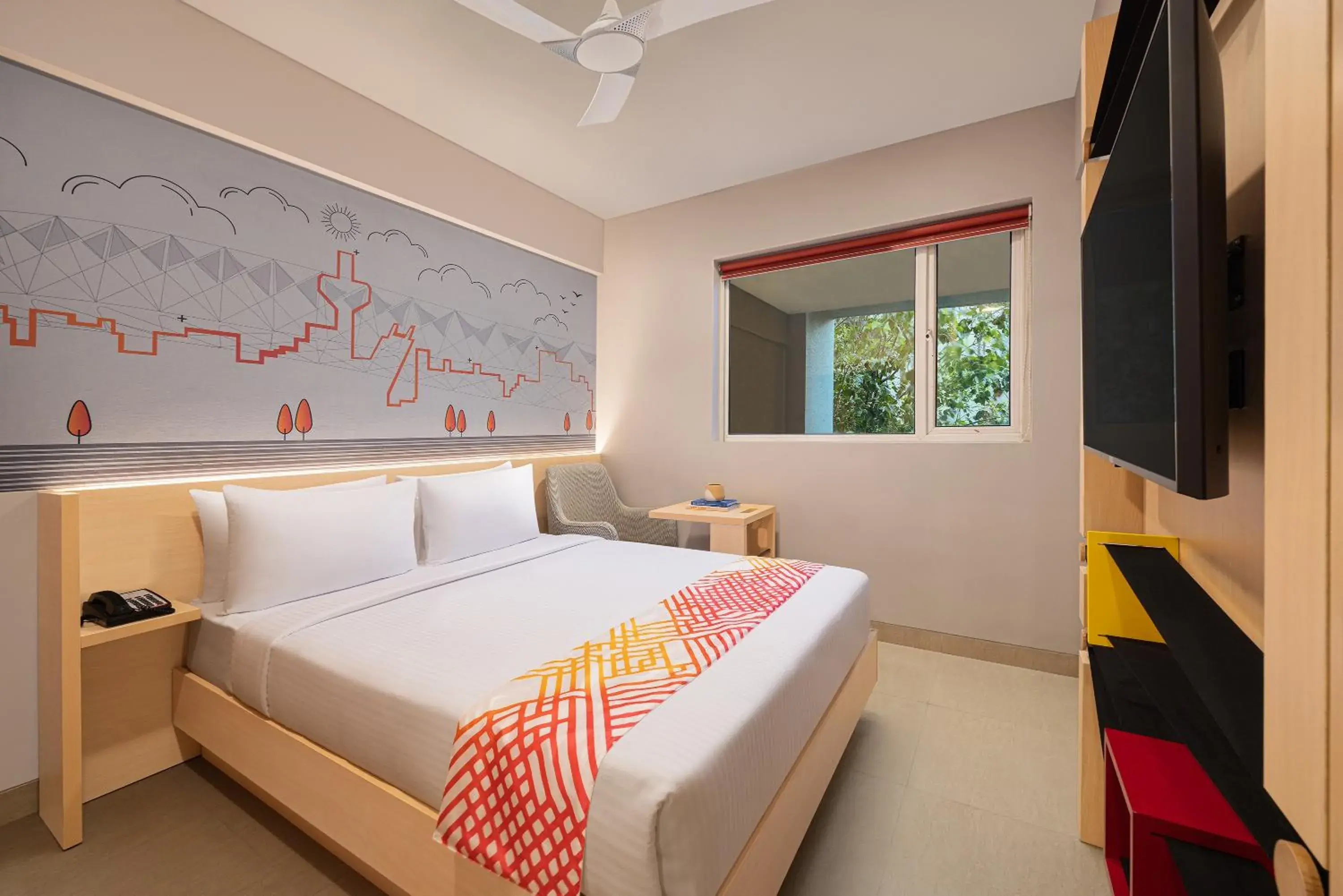 View (from property/room), Bed in Ginger Ahmedabad Vastrapur View (from property/room), Bed in Ginger Ahmedabad Vastrapur