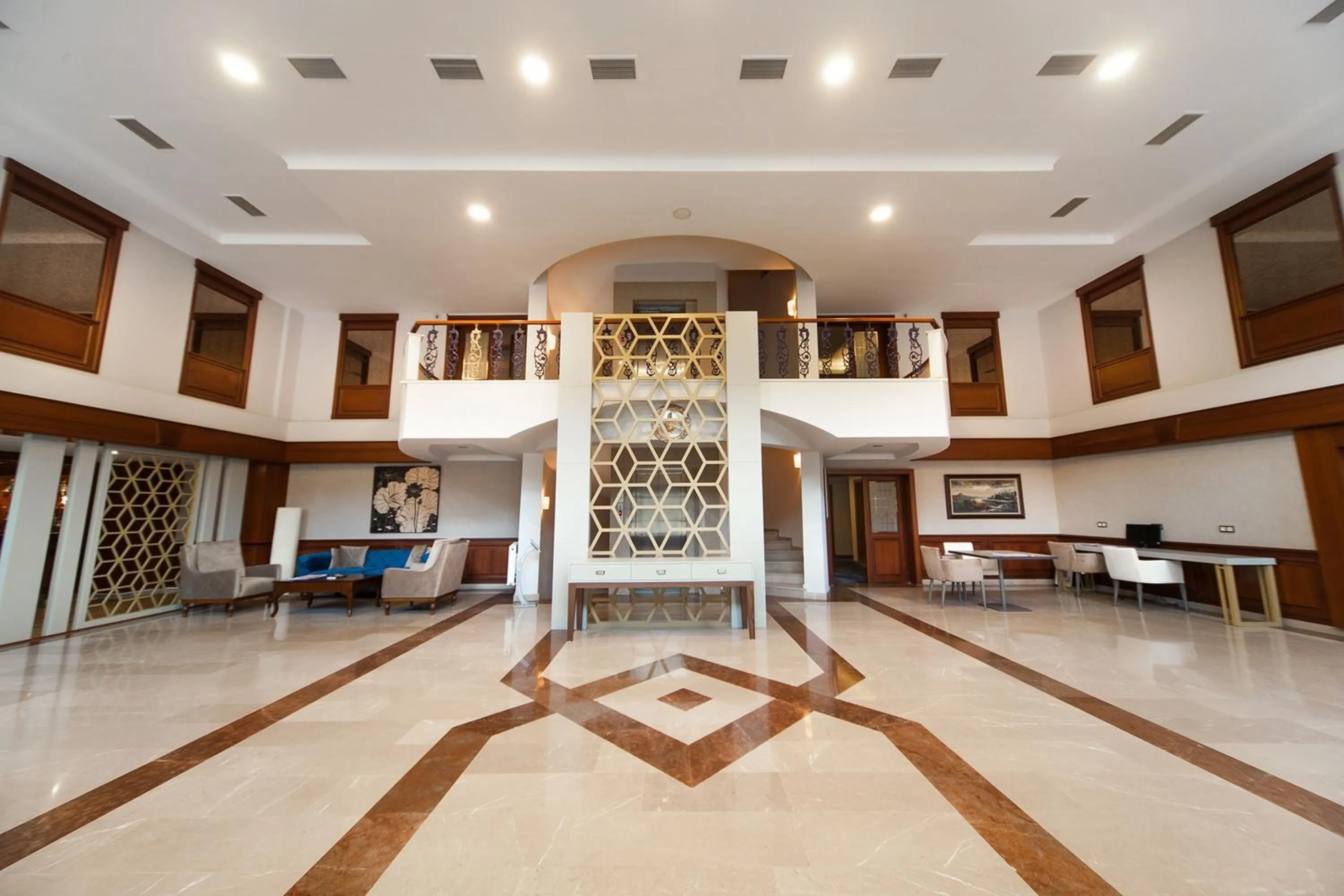 Lobby or reception in Spilos Hotel