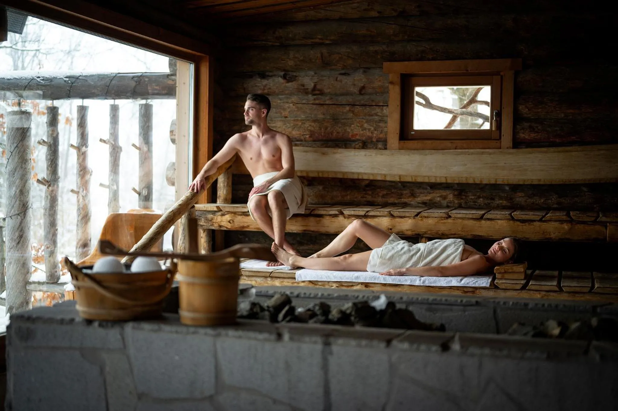 Sauna in Hotel Sole Felsen Welt