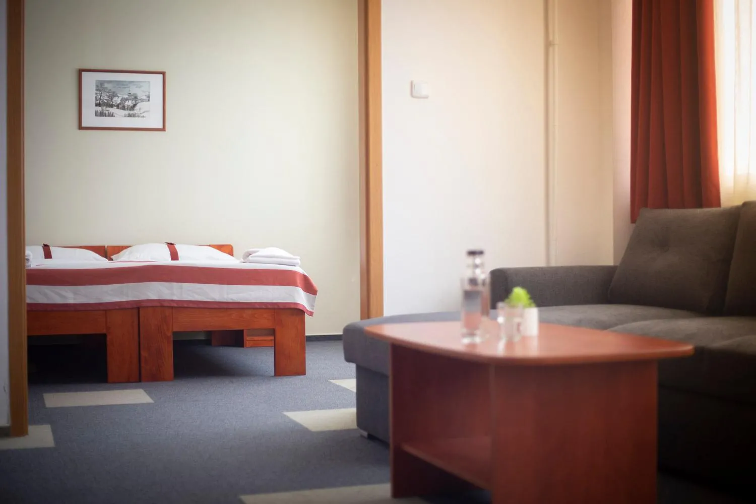 Bed in Fordan Hotel Pécs