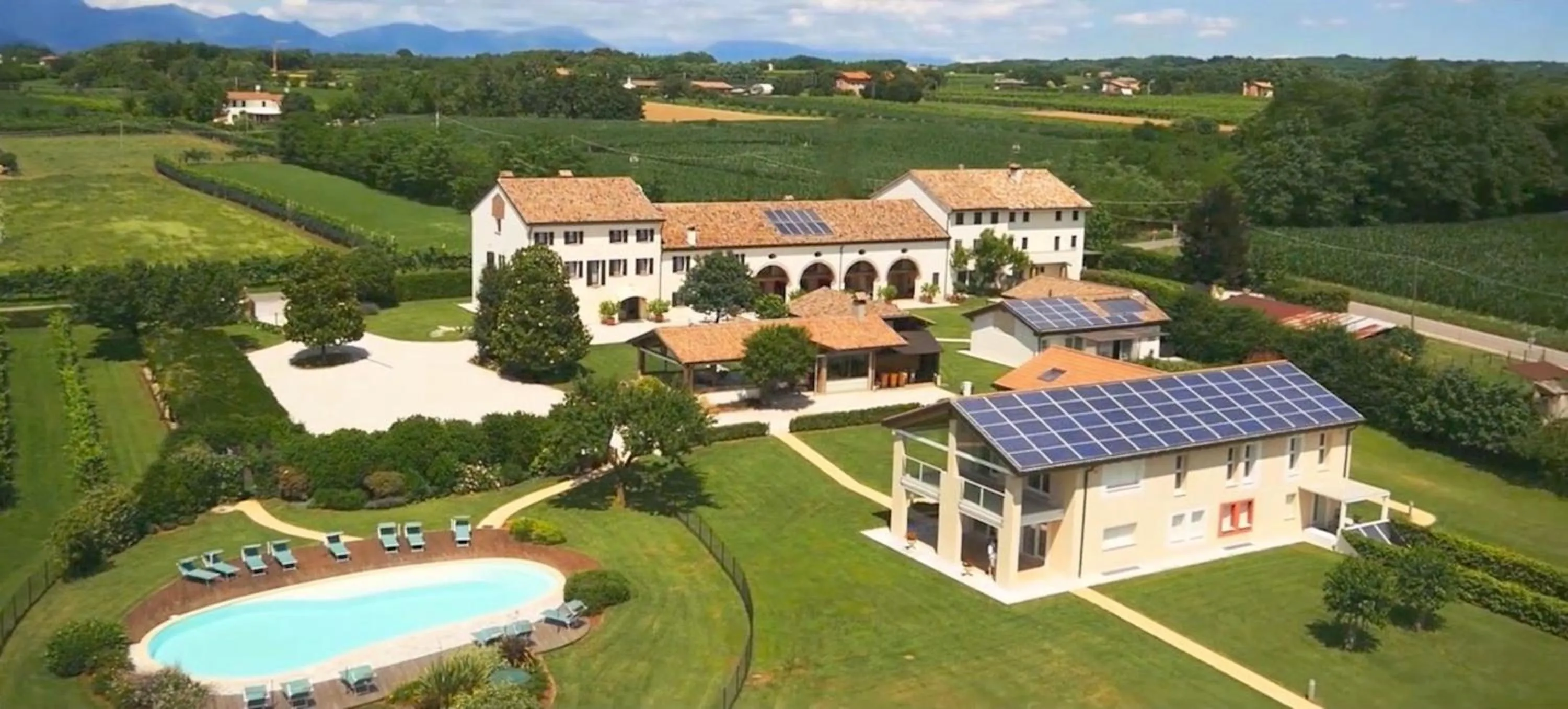Pool view in Col Delle Rane