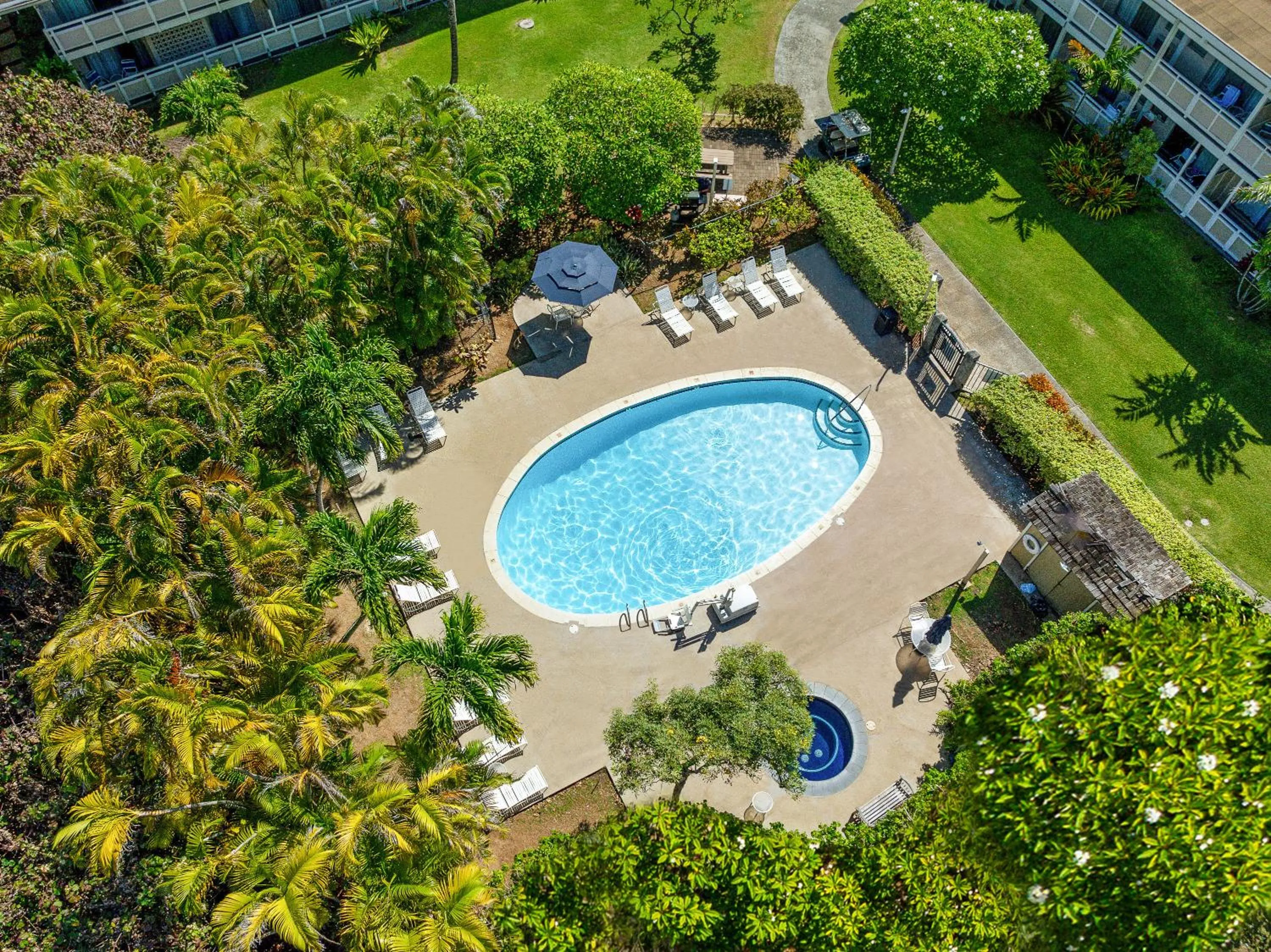 Bird's eye view in Plantation Hale Suites