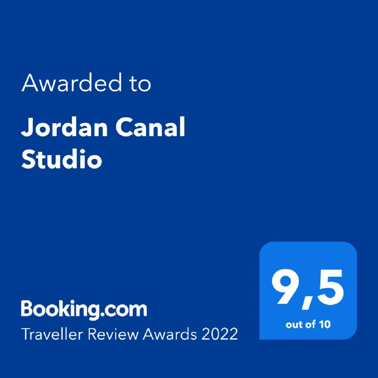 Certificate/Award in Jordan Canal Studio