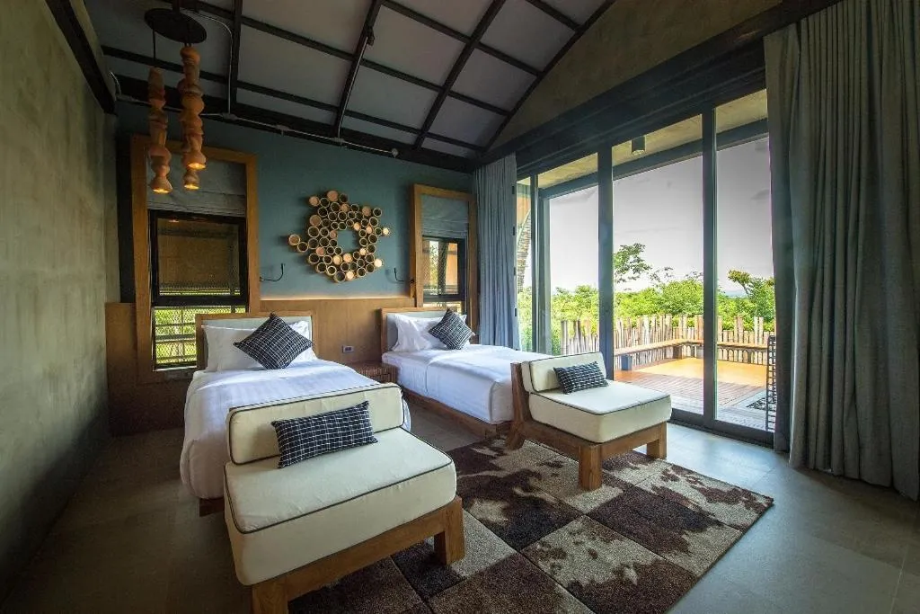 Bed in Vino Neste Private Pool Villas