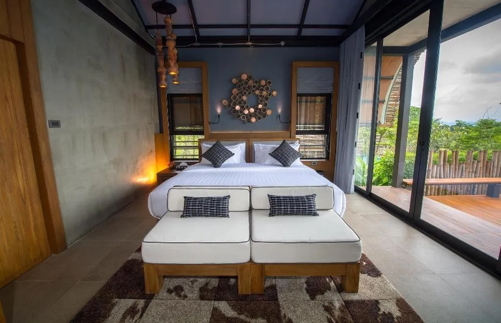 Bed in Vino Neste Private Pool Villas