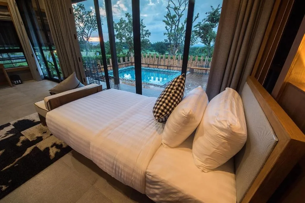 Bed in Vino Neste Private Pool Villas
