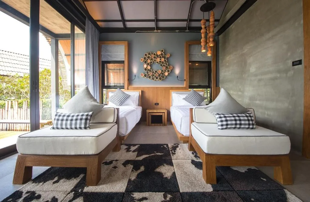 Bed in Vino Neste Private Pool Villas