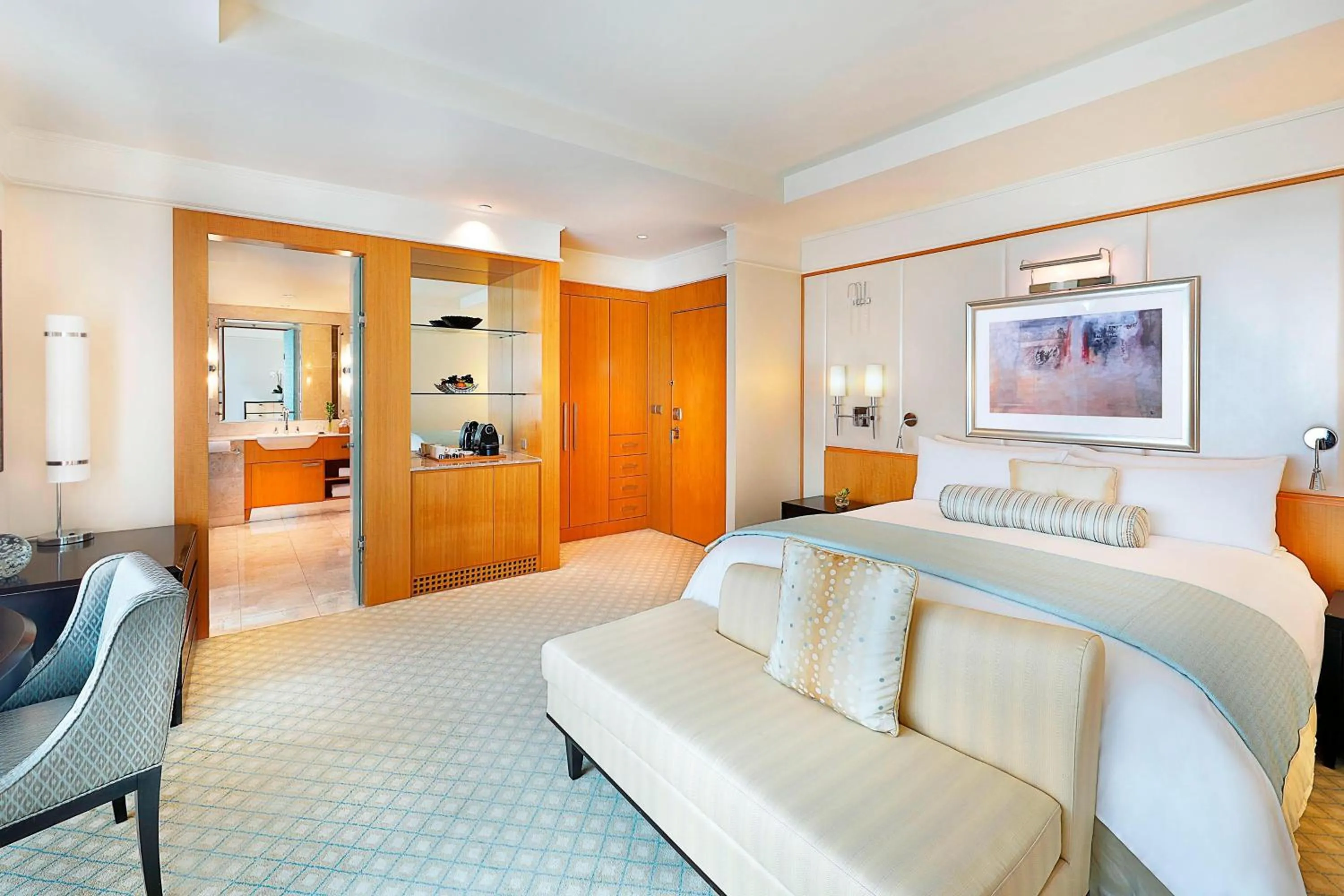 Photo of the whole room, Bed in The Ritz-Carlton, Dubai International Financial Centre