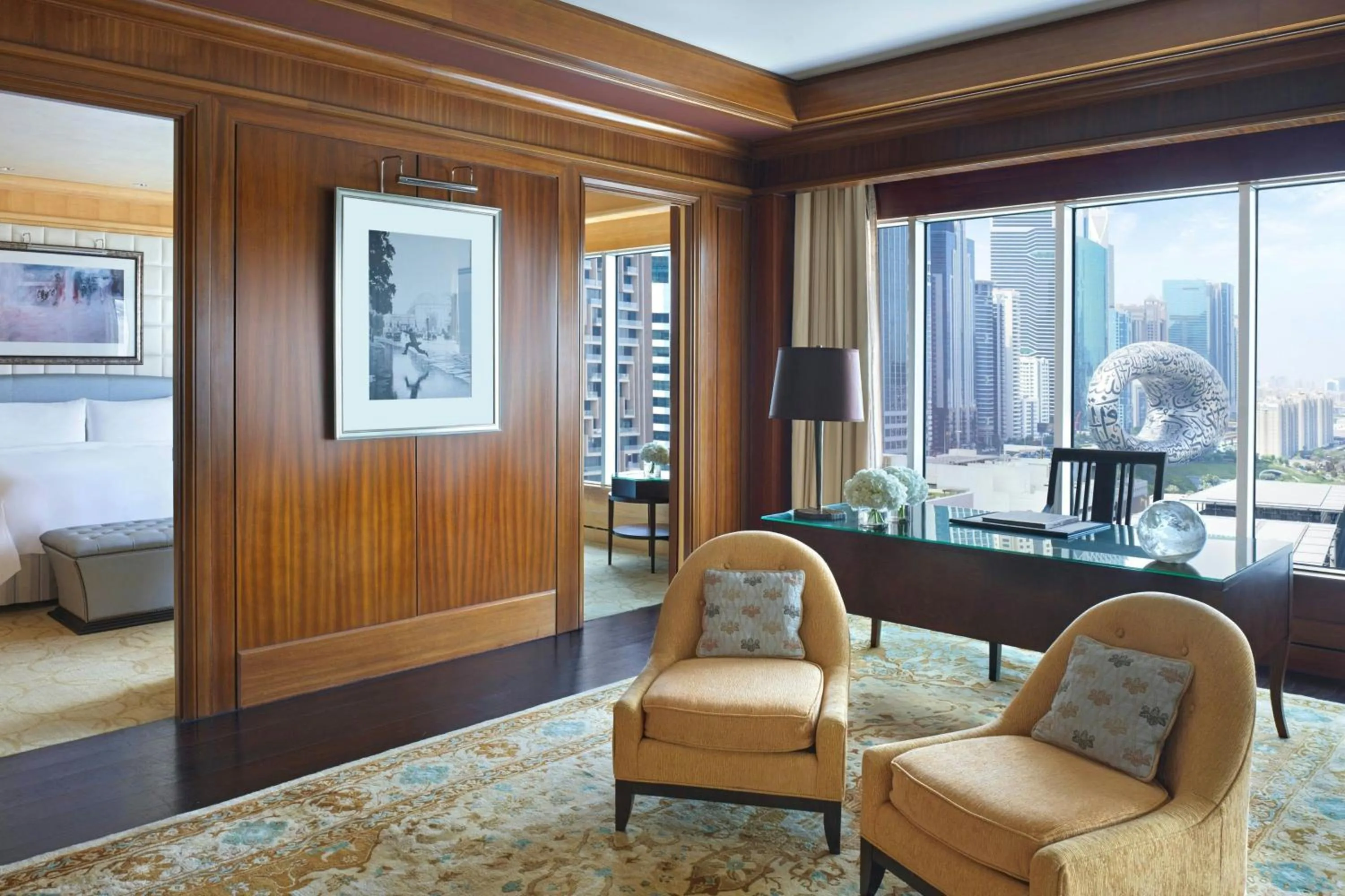 Bedroom in Ritz Carlton DIFC Downtown Dubai