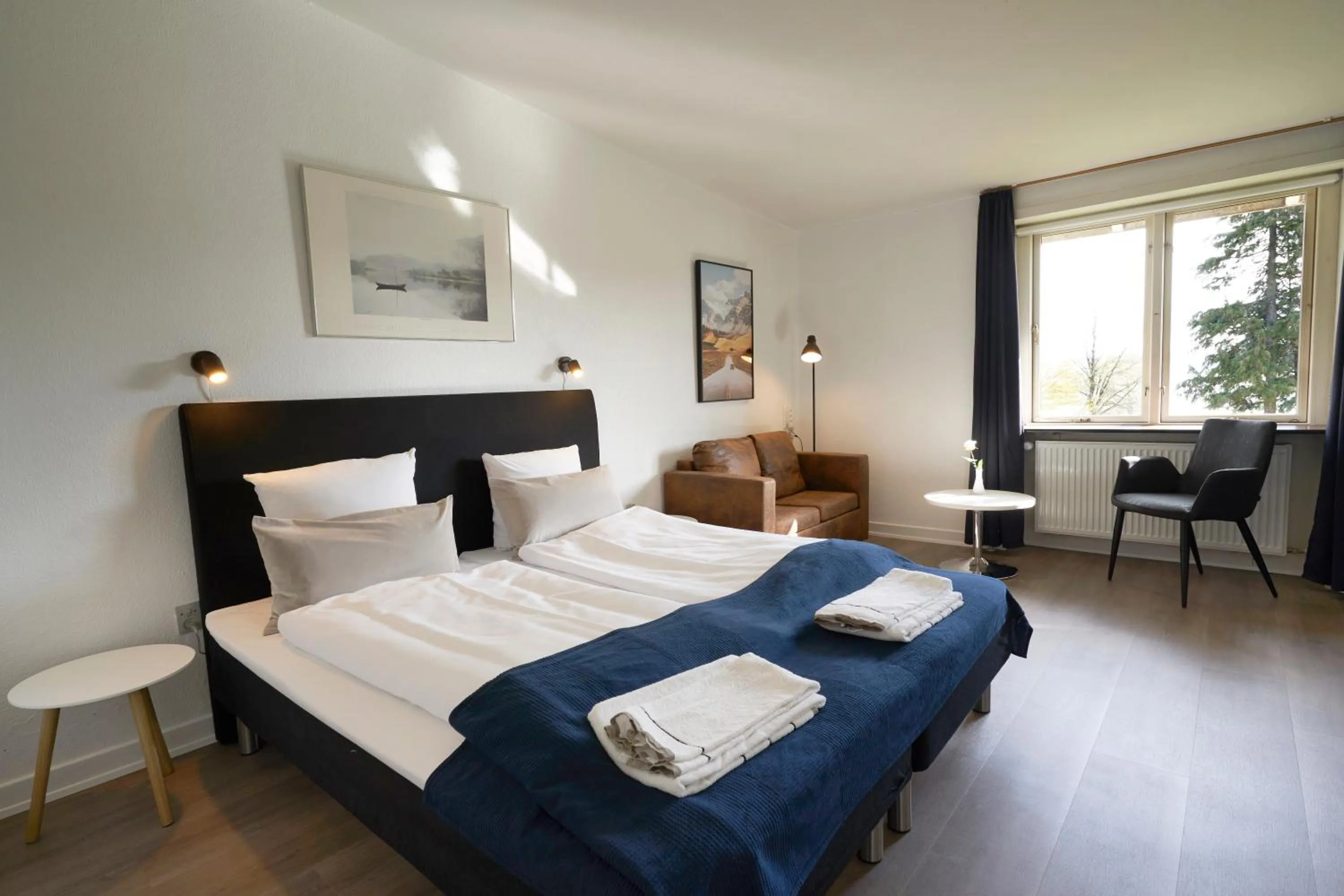 Bed in Hotel Skanderborghus