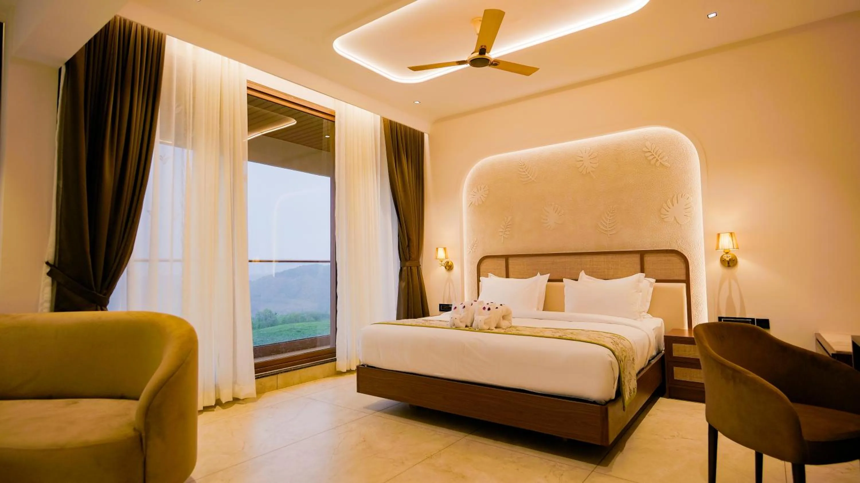 Bed in Palette Hill View Resorts Vagamon