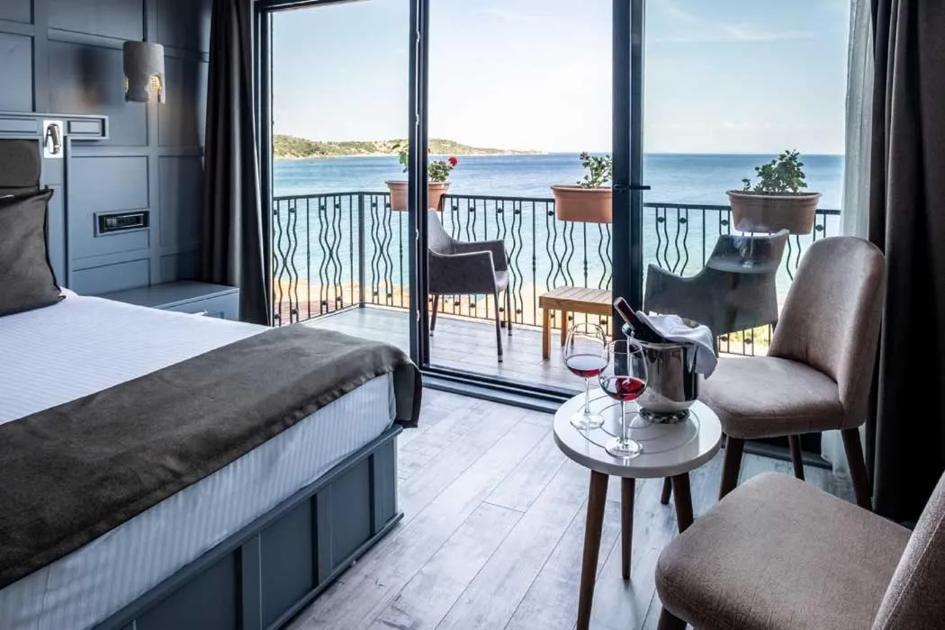 Sea view, Bed in Assos Kervansaray Hotel - Special Category