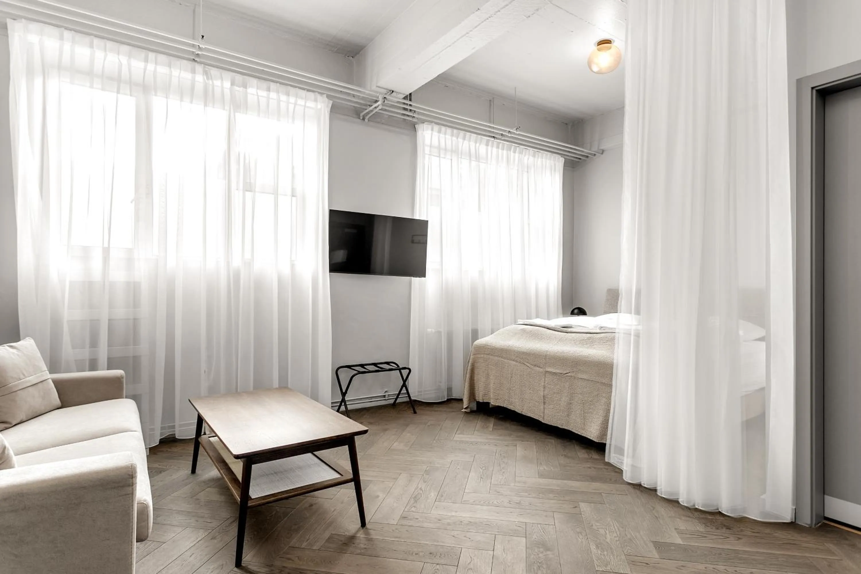 Bed in The Swan House by Heimaleiga