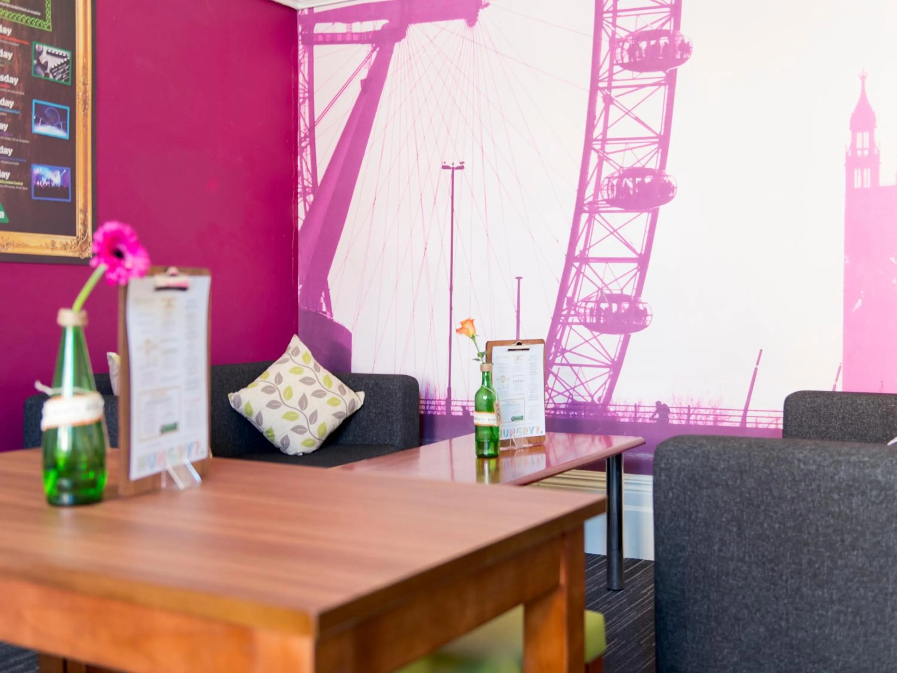 Seating area in YHA London Earl's Court