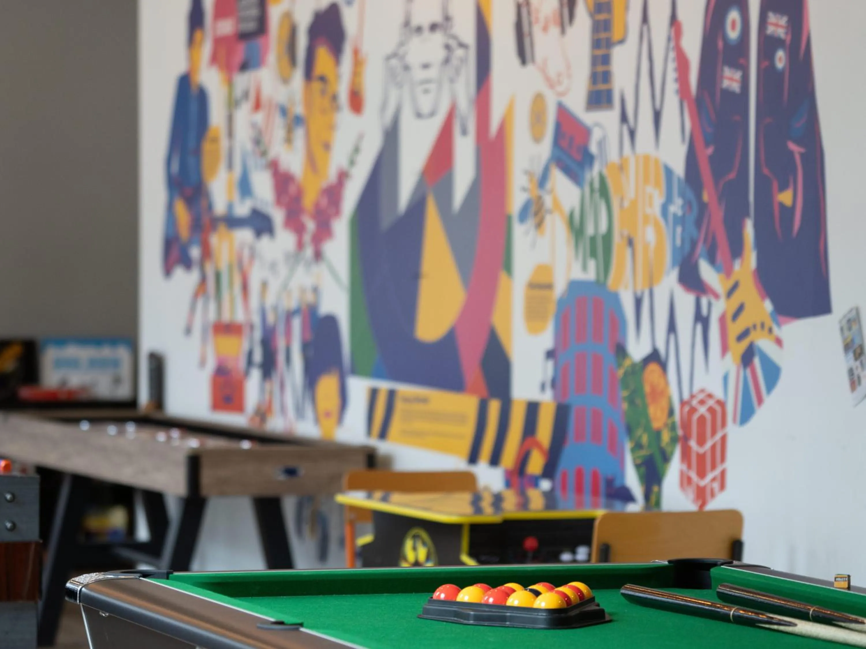 Billiard in YHA Manchester